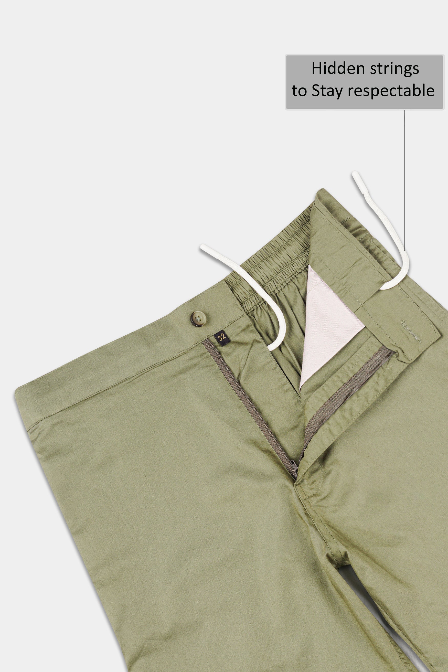 Hillary Green Subtle Sheen Super Soft Premium Cotton Shorts SR336-28, SR336-30, SR336-32, SR336-34, SR336-36, SR336-38, SR336-40, SR336-42, SR336-44