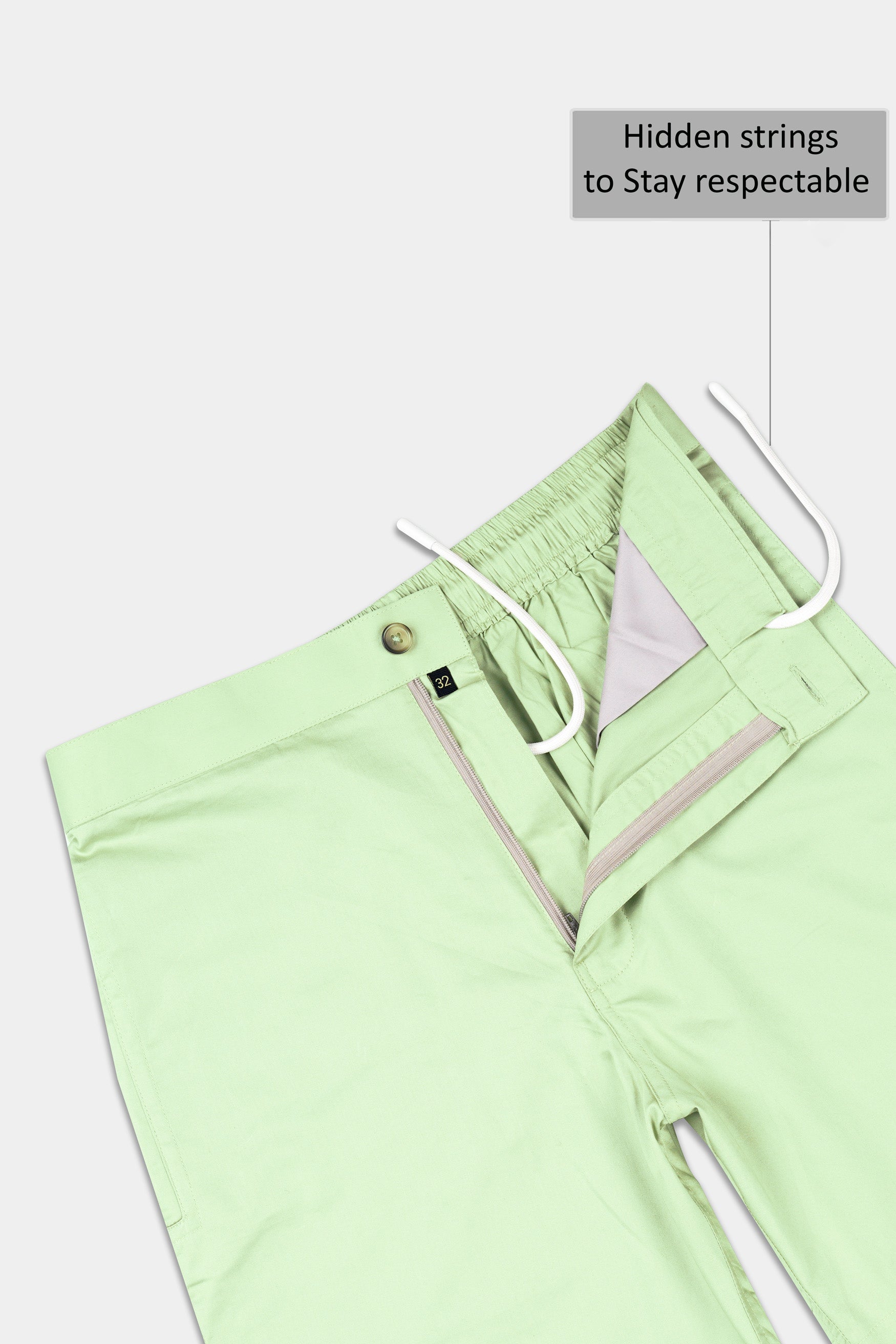 Snow Flurry Green Subtle Sheen Super Soft Premium Cotton Shorts SR337-28, SR337-30, SR337-32, SR337-34, SR337-36, SR337-38, SR337-40, SR337-42, SR337-44