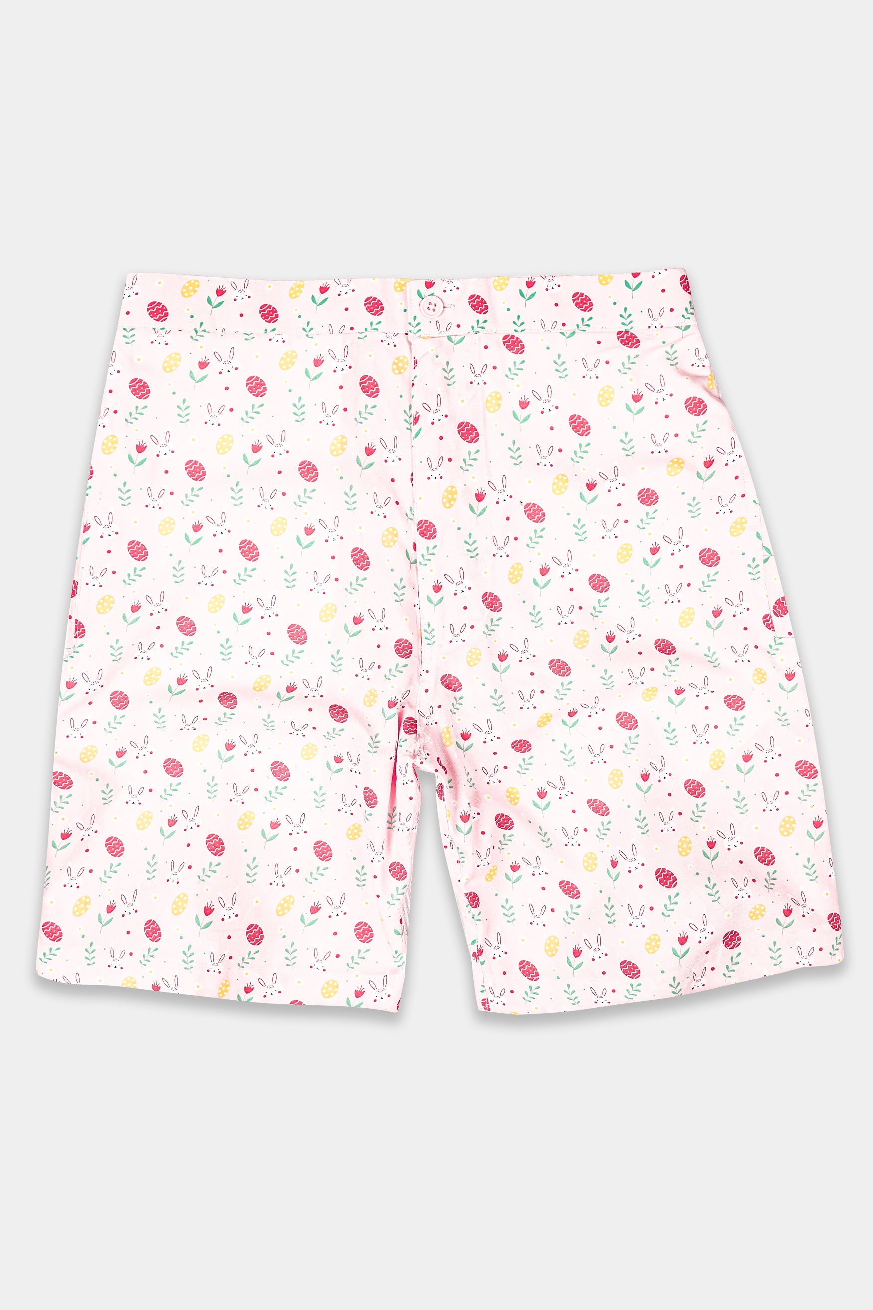 Crepe Pink with Grandis Yellow Multicolor Printed Premium Cotton Shorts SR345-28, SR345-30, SR345-32, SR345-34, SR345-36, SR345-38, SR345-40, SR345-42, SR345-44