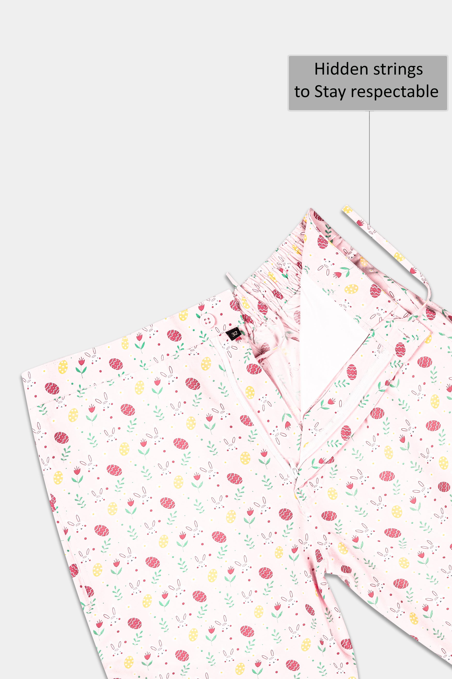 Crepe Pink with Grandis Yellow Multicolor Printed Premium Cotton Shorts SR345-28, SR345-30, SR345-32, SR345-34, SR345-36, SR345-38, SR345-40, SR345-42, SR345-44