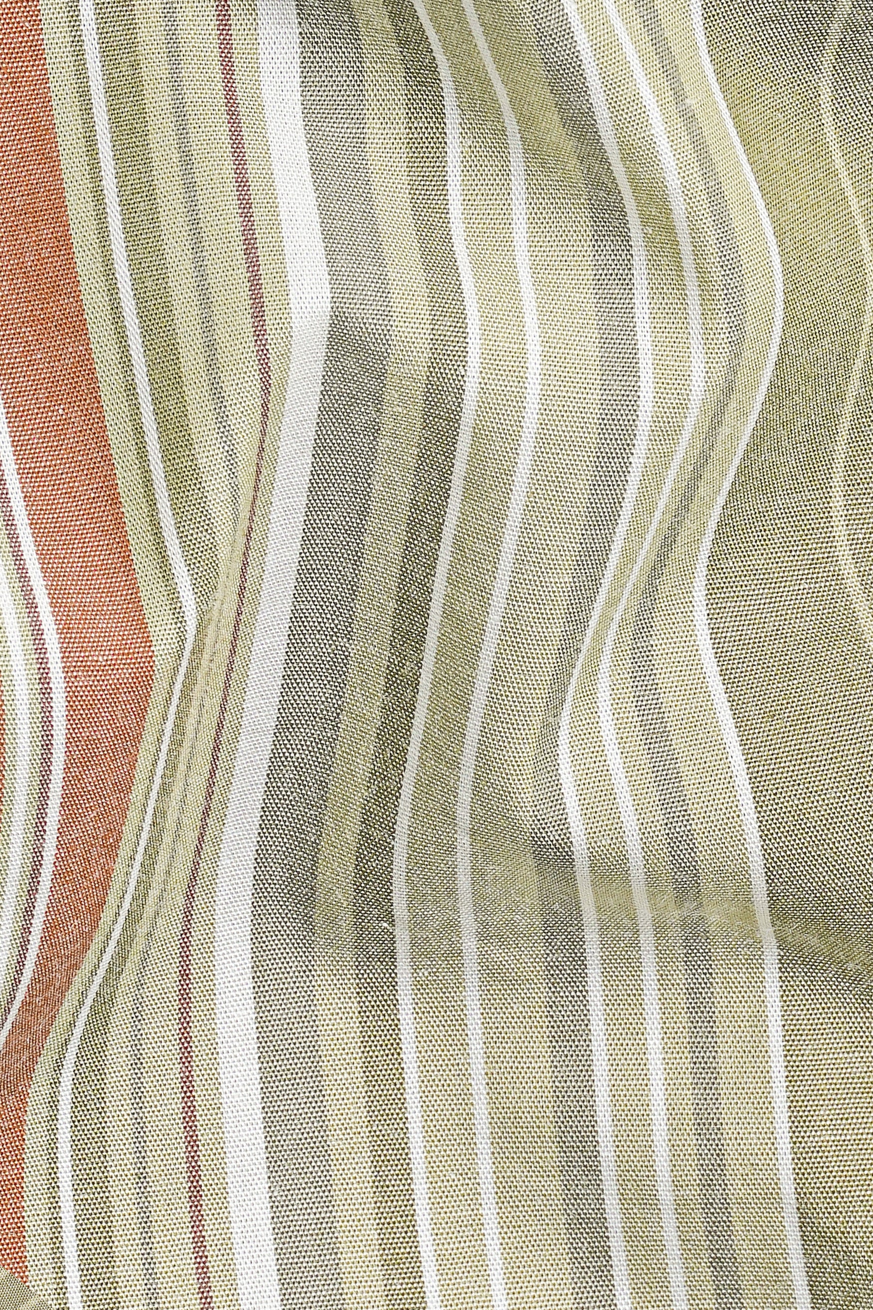 Tallow Brown with Tawny orange Multicolor Striped Chambray Shorts SR348-28,  SR348-30,  SR348-32,  SR348-34,  SR348-36,  SR348-38,  SR348-40,  SR348-42,  SR348-44