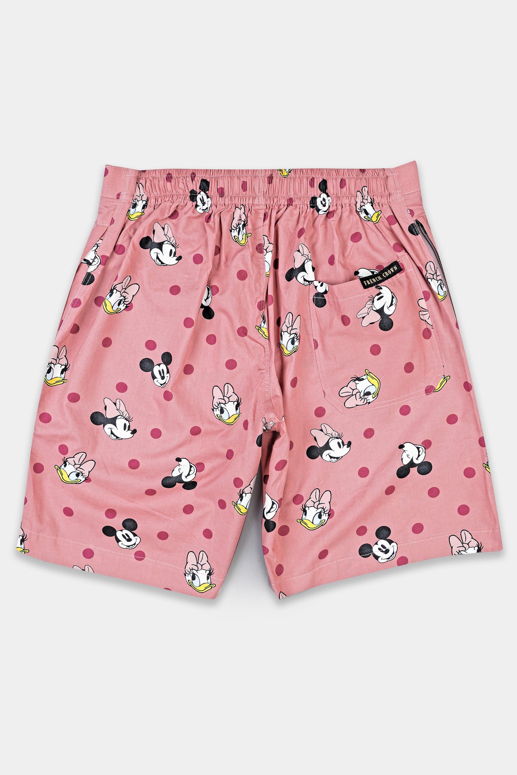 Oriental with Shadz Pink Micky and Daisy Printed Premium Cotton Shorts SR351-28, SR351-30, SR351-32, SR351-34, SR351-36, SR351-38, SR351-40, SR351-42, SR351-44