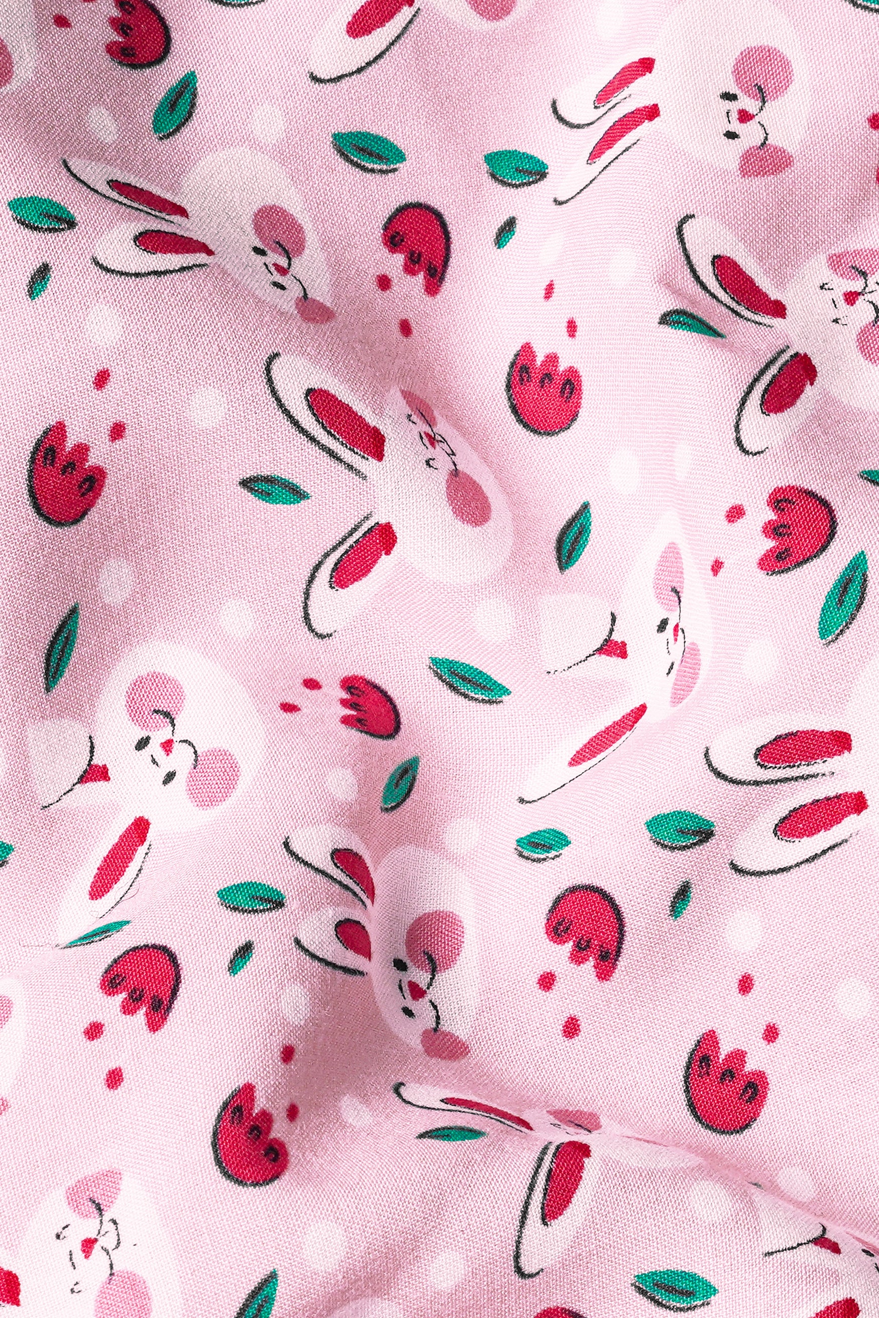 Melaine Pink with Multicolor Rabbit Printed Premium Cotton Shorts SR354-28, SR354-30, SR354-32, SR354-34, SR354-36, SR354-38, SR354-40, SR354-42, SR354-44