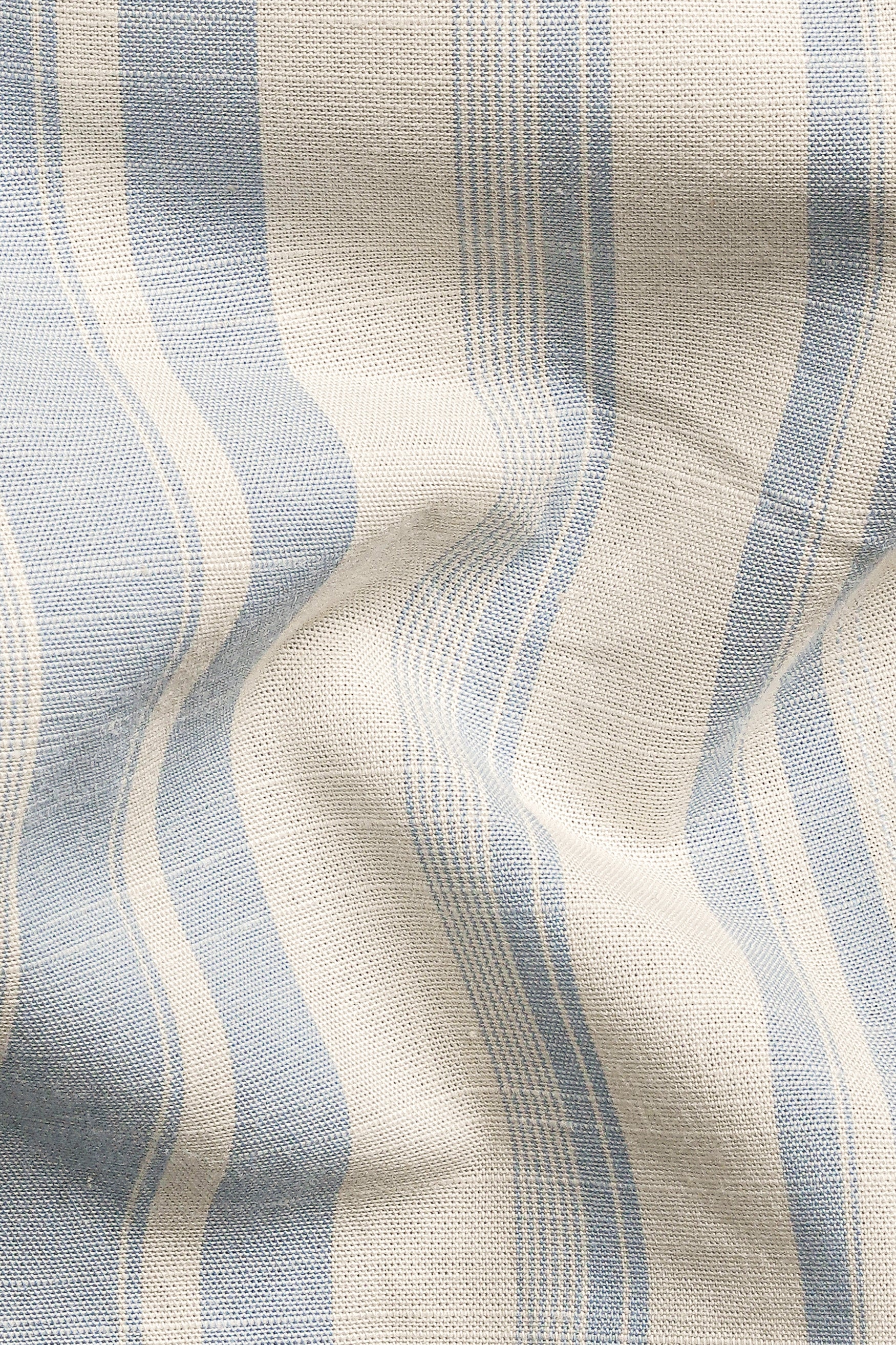 Bone Cream with Ghost Blue Striped Premium Cotton Shorts SR359-28, SR359-30, SR359-32, SR359-34, SR359-36, SR359-38, SR359-40, SR359-42, SR359-44