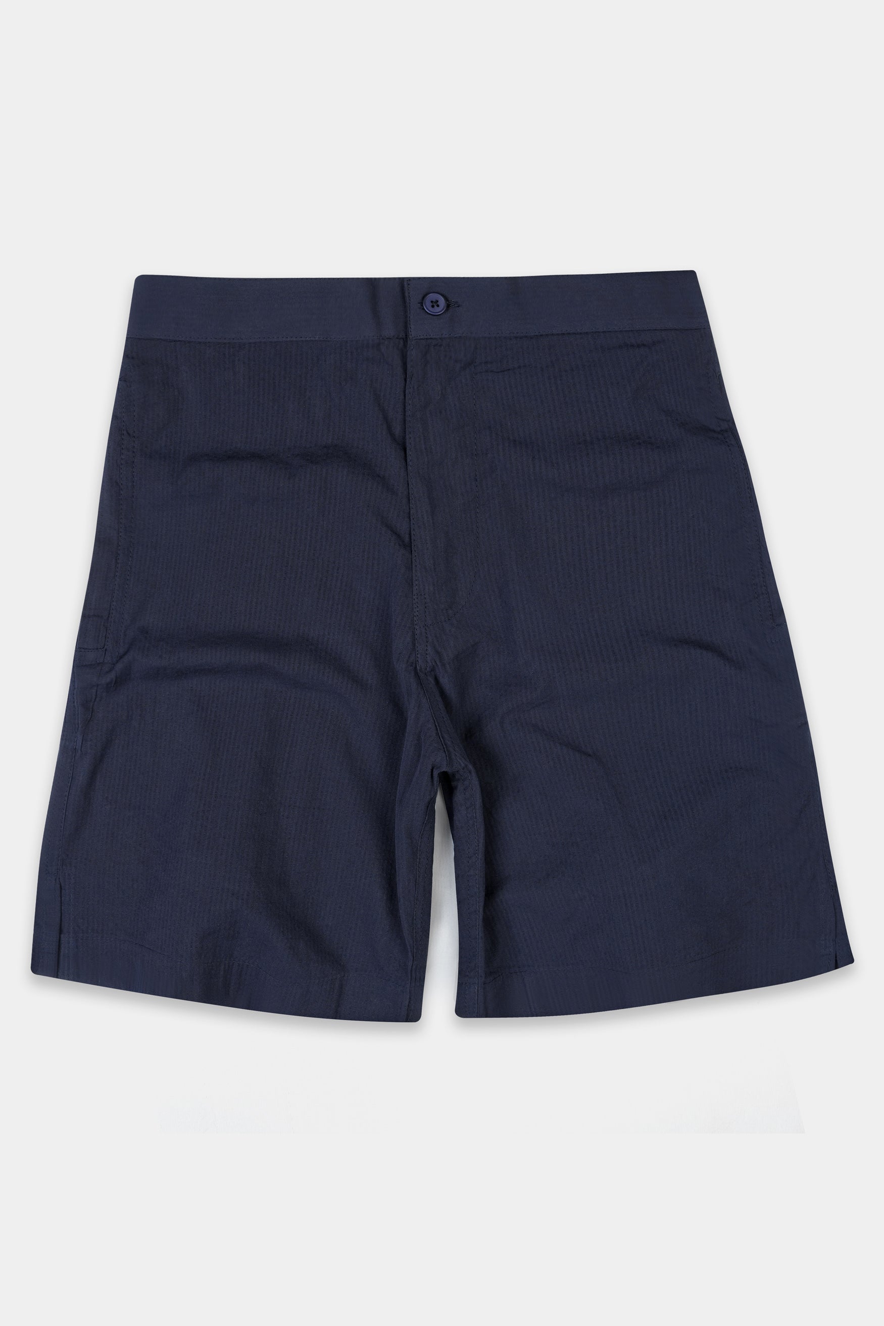 Ebony Clay Blue Seersuckers Giza Cotton Shorts SR362-28, SR362-30, SR362-32, SR362-34, SR362-36, SR362-38, SR362-40, SR362-42, SR362-44