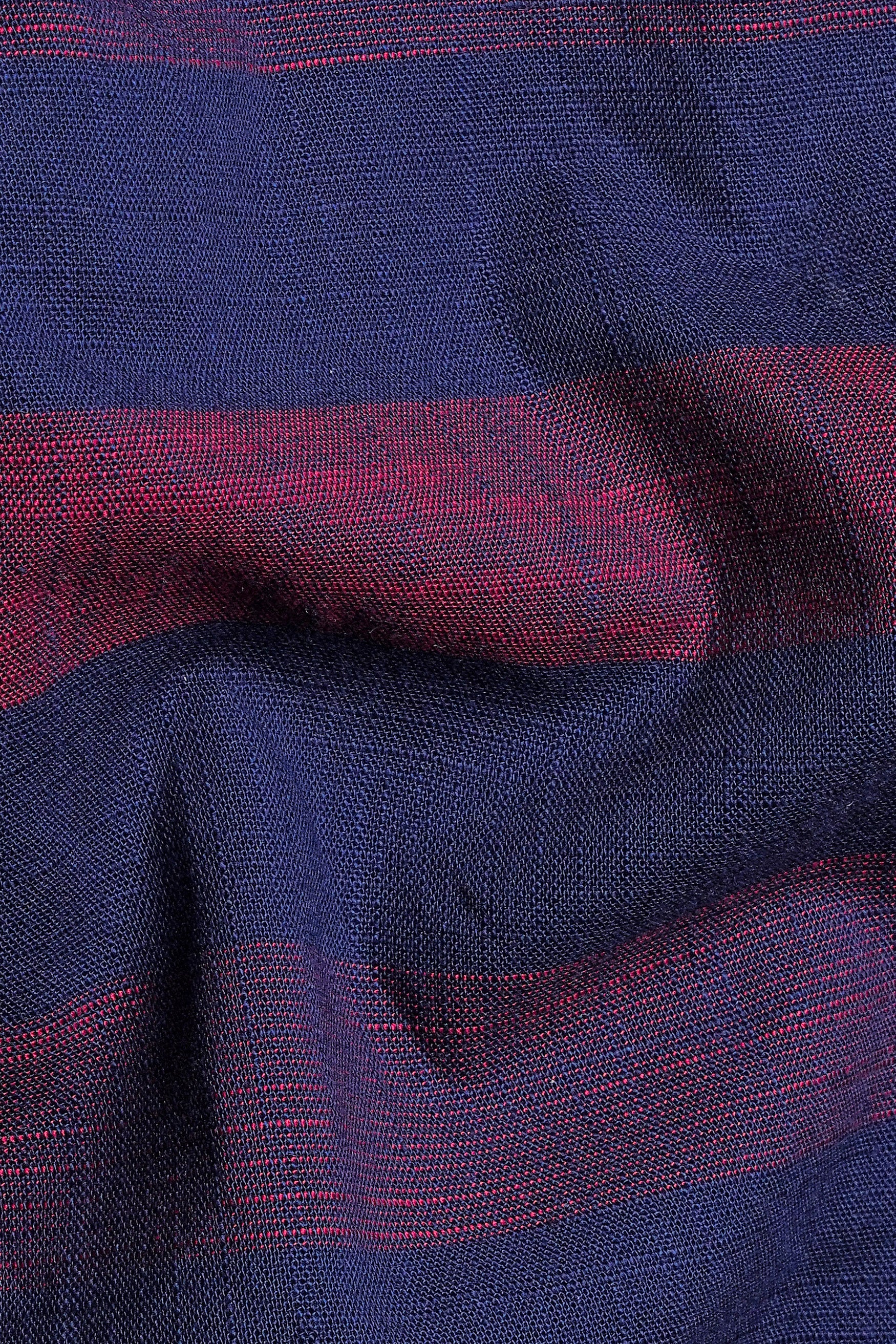 Rhino Blue with Byzantium Pink Striped Chambray Shorts SR366-28, SR366-30, SR366-32, SR366-34, SR366-36, SR366-38, SR366-40, SR366-42, SR366-44