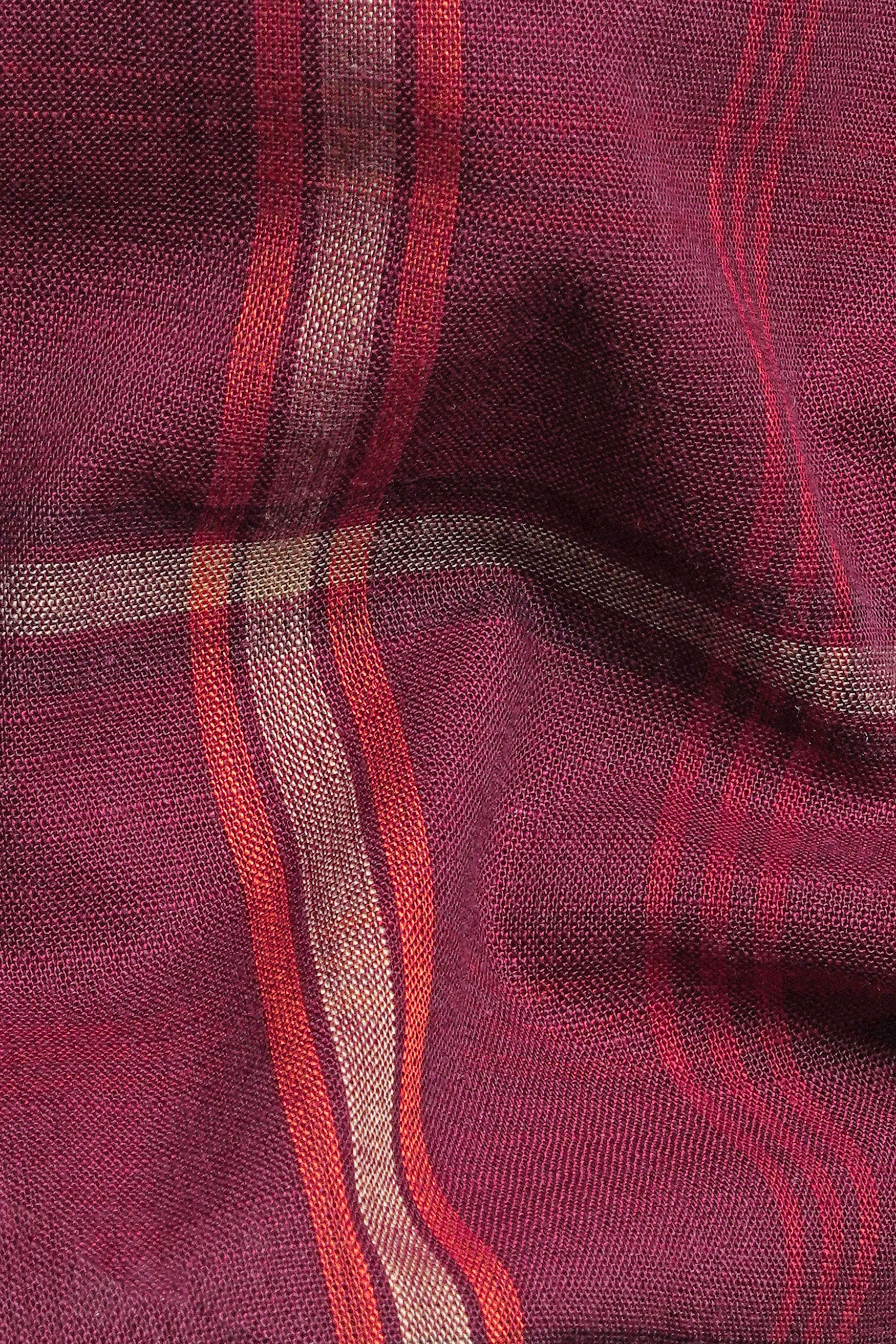 Pompadour Maroon with Quicksand Cream Checkered Premium Cotton Shorts SR368-28, SR368-30, SR368-32, SR368-34, SR368-36, SR368-38, SR368-40, SR368-42, SR368-44