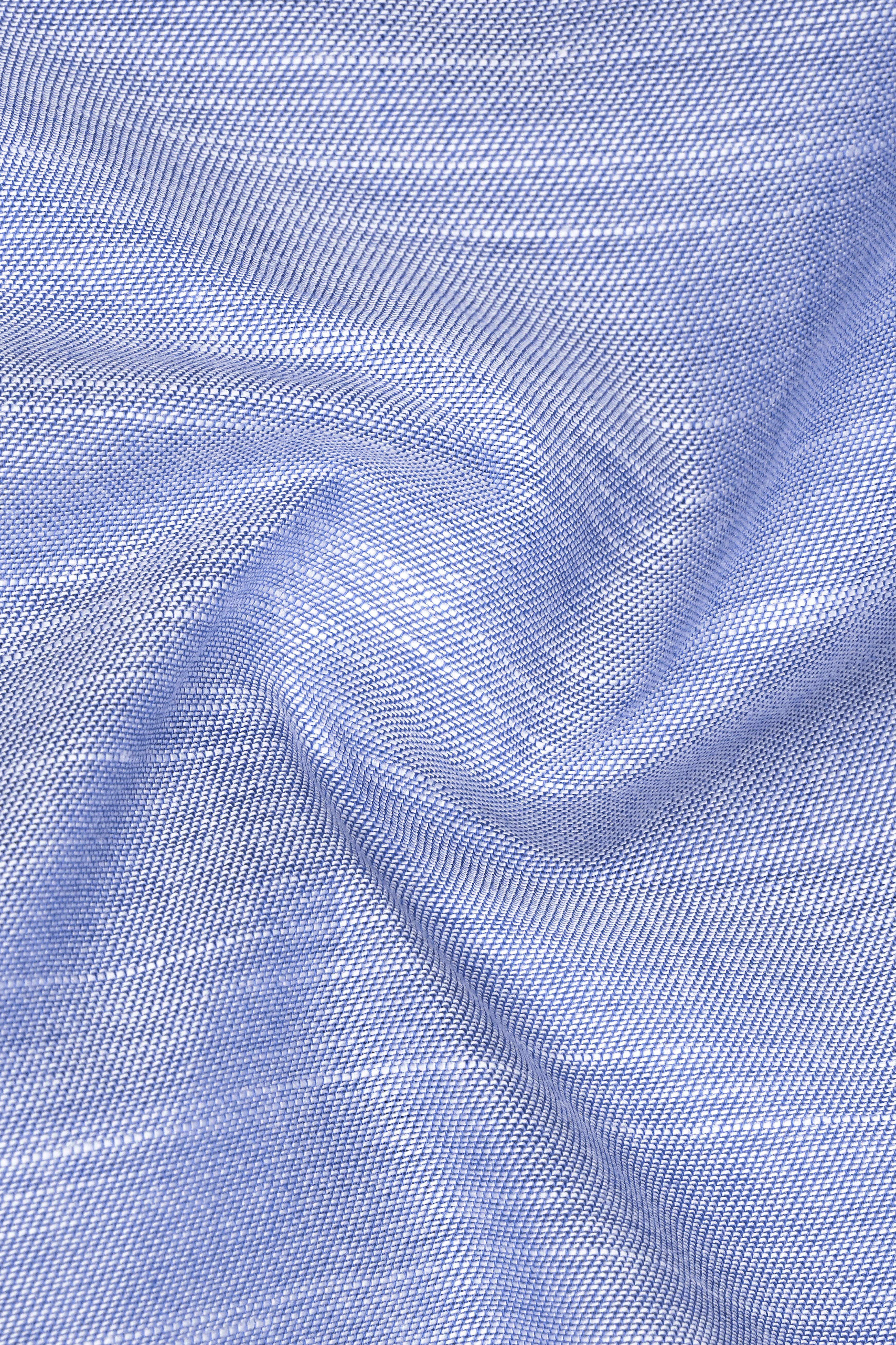 Faded Blue Textured Chambray Premium Cotton Shorts