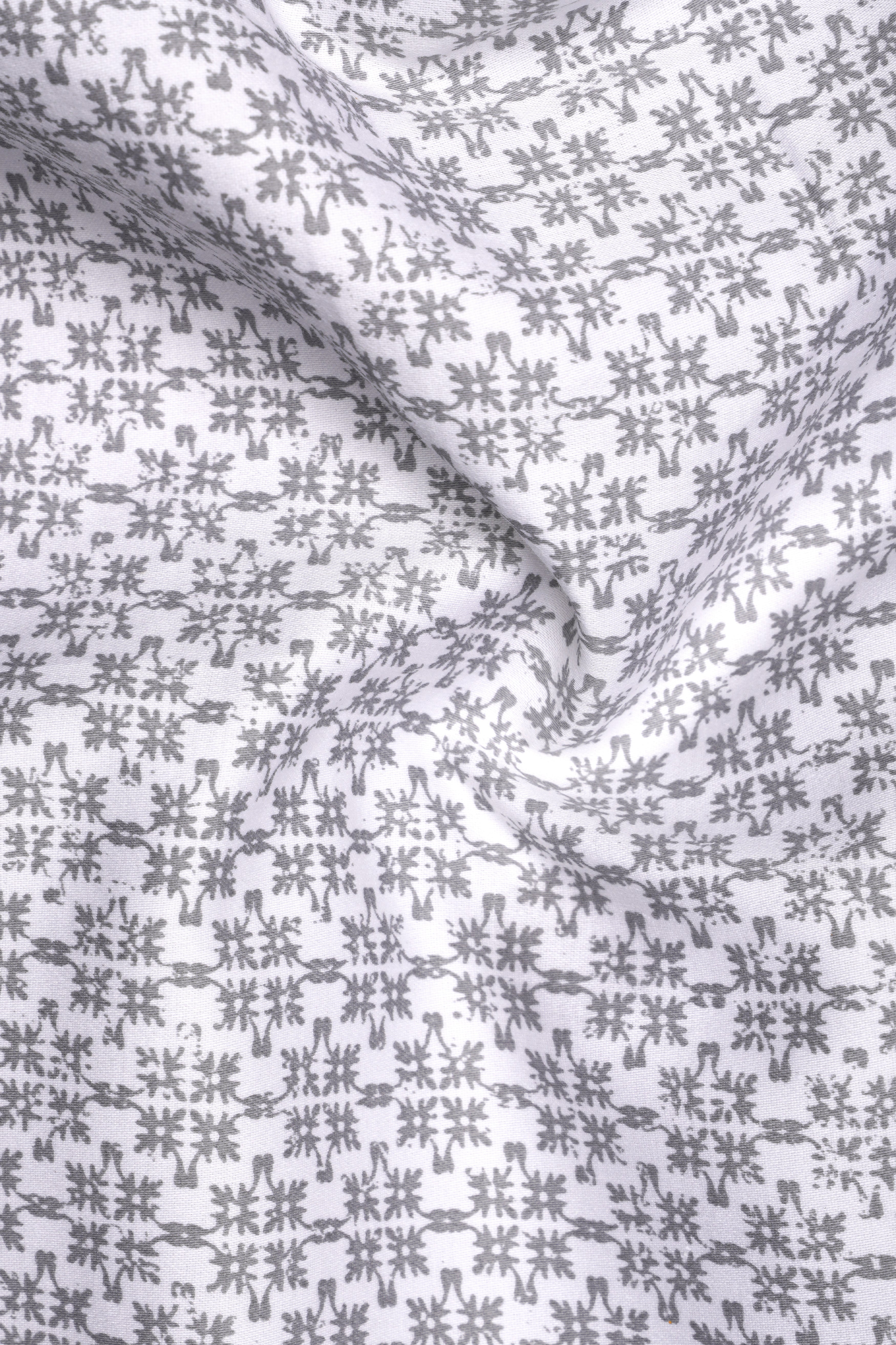 Suva Gray And Bright White Printed Subtle Sheen Super Soft Premium Cotton Shorts