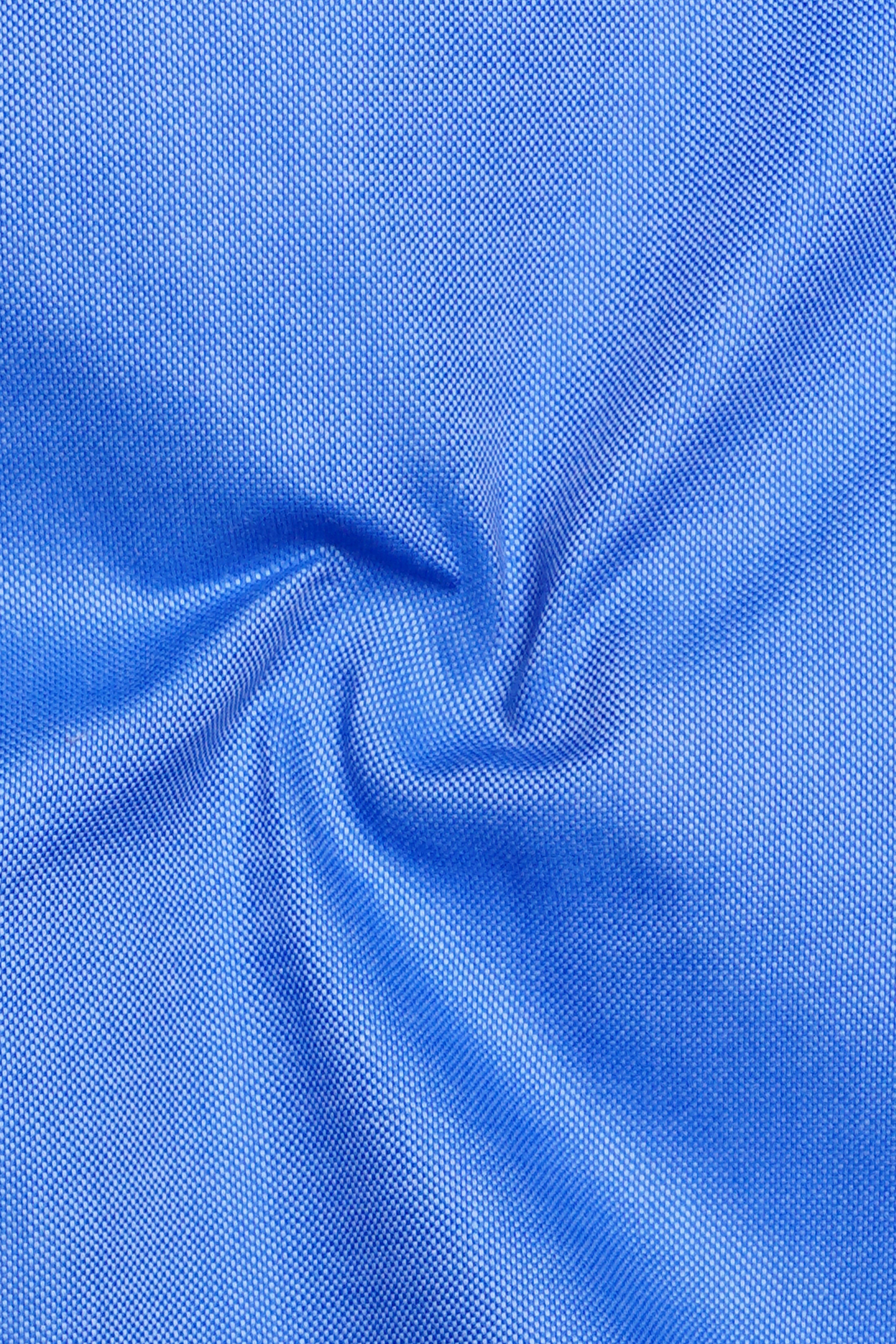 Havelock Blue Solid Oxford Premium Cotton Shorts