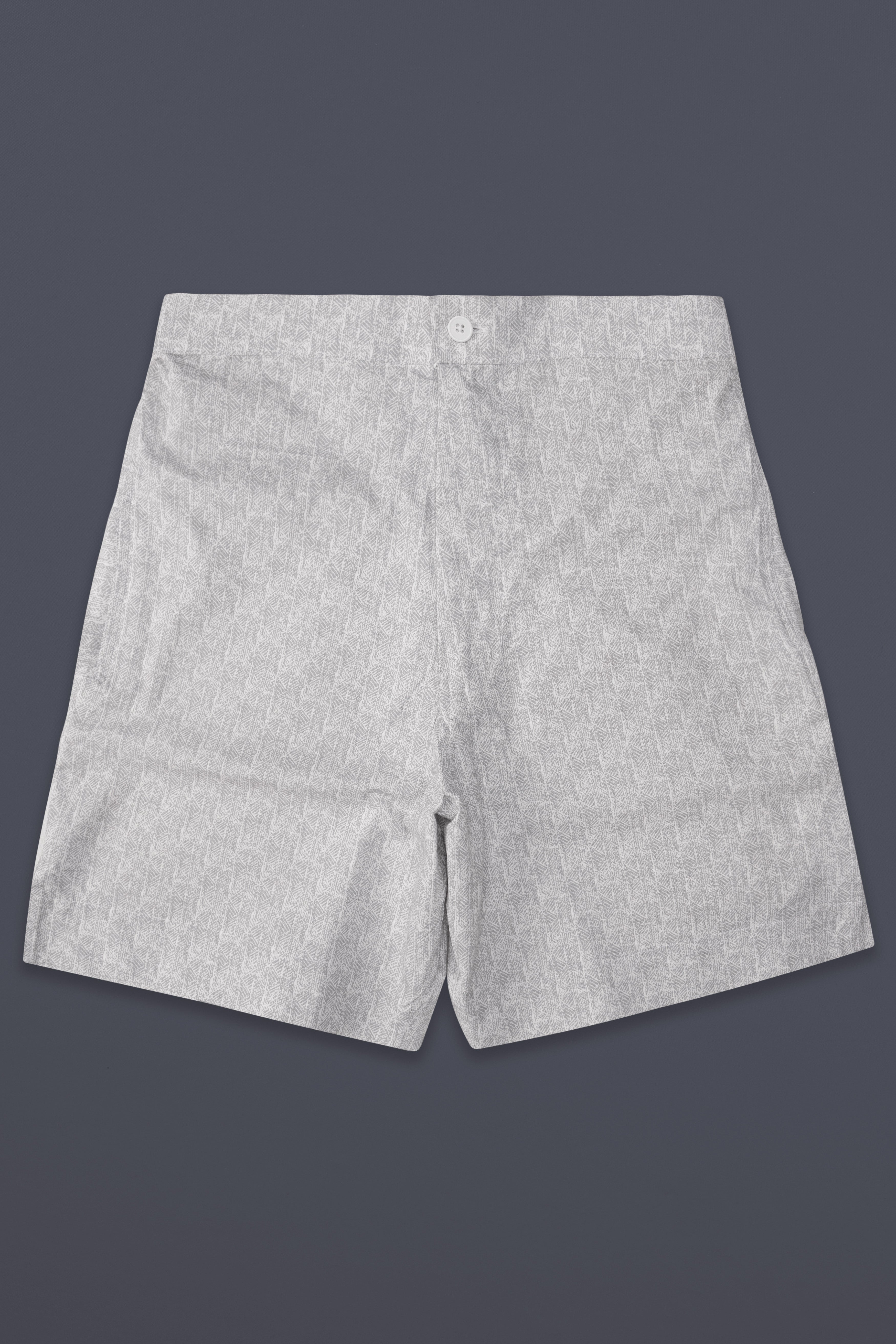 Ghost Gray Printed Subtle Sheen Super Soft Premium Cotton Shorts
