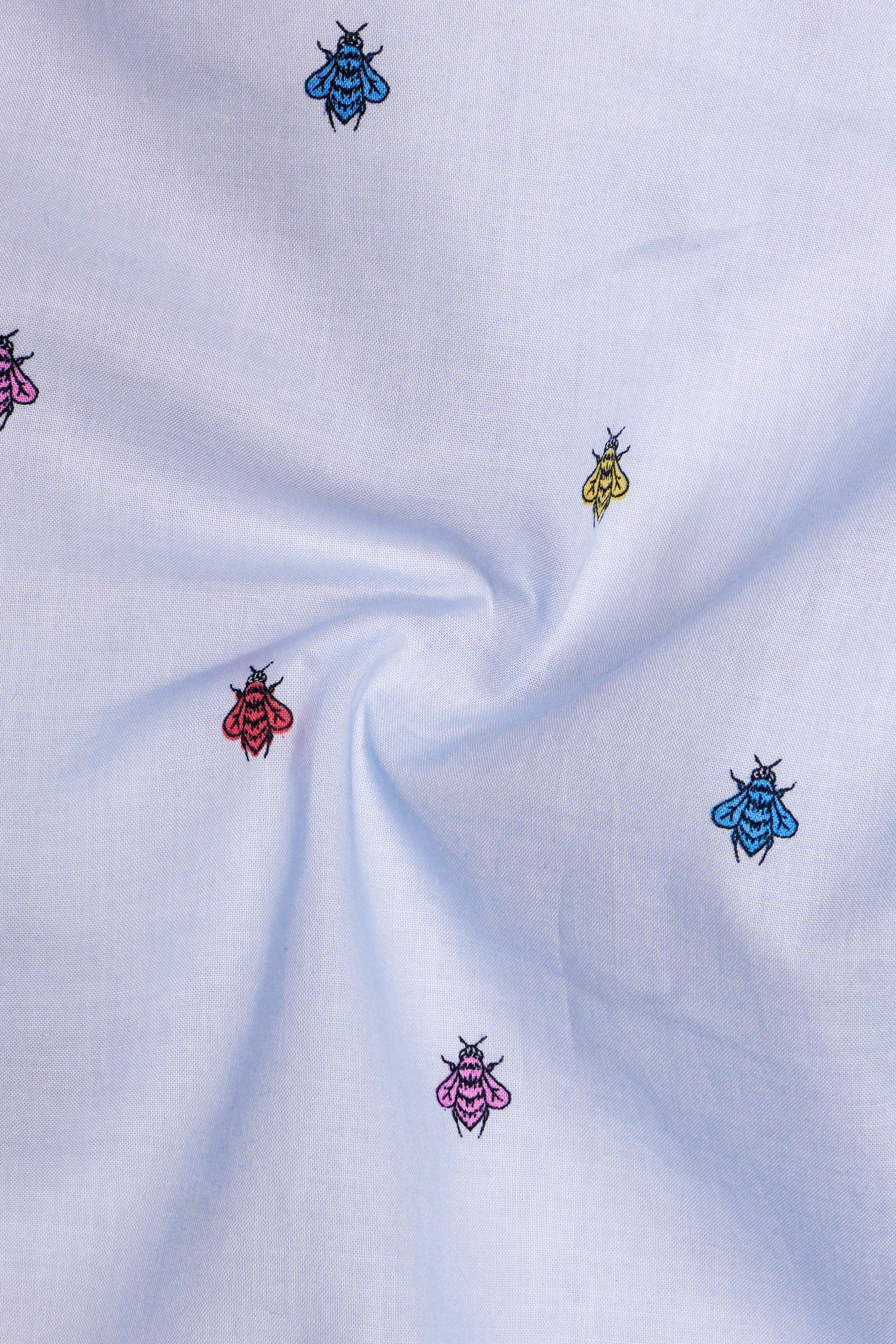 Buzzink-Mischka Blue insects Printed Premium Cotton Shorts