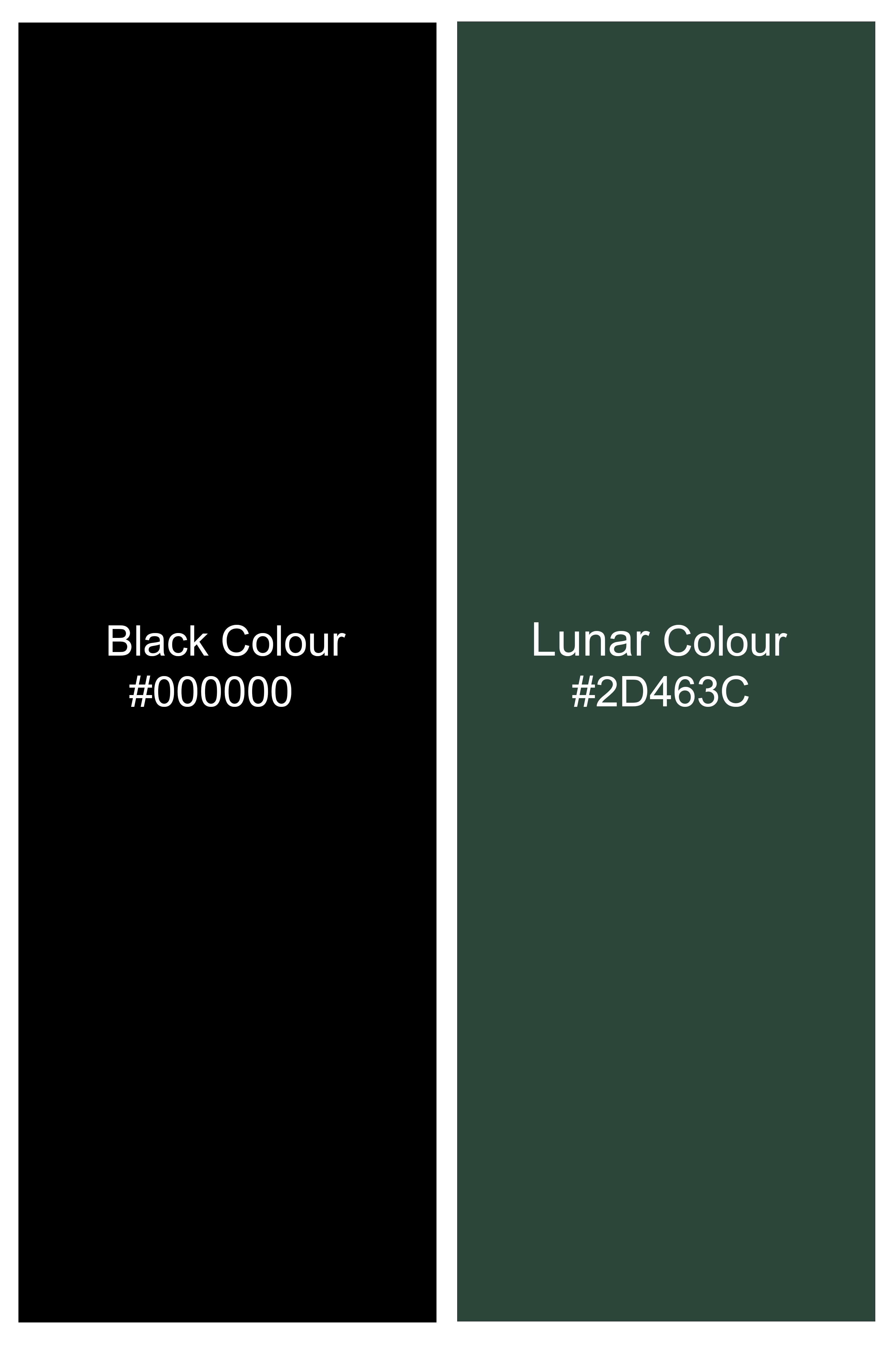 Verdalis-Jade Black And Lunar Green Floral Printed Super Soft Premium Tencel Shorts