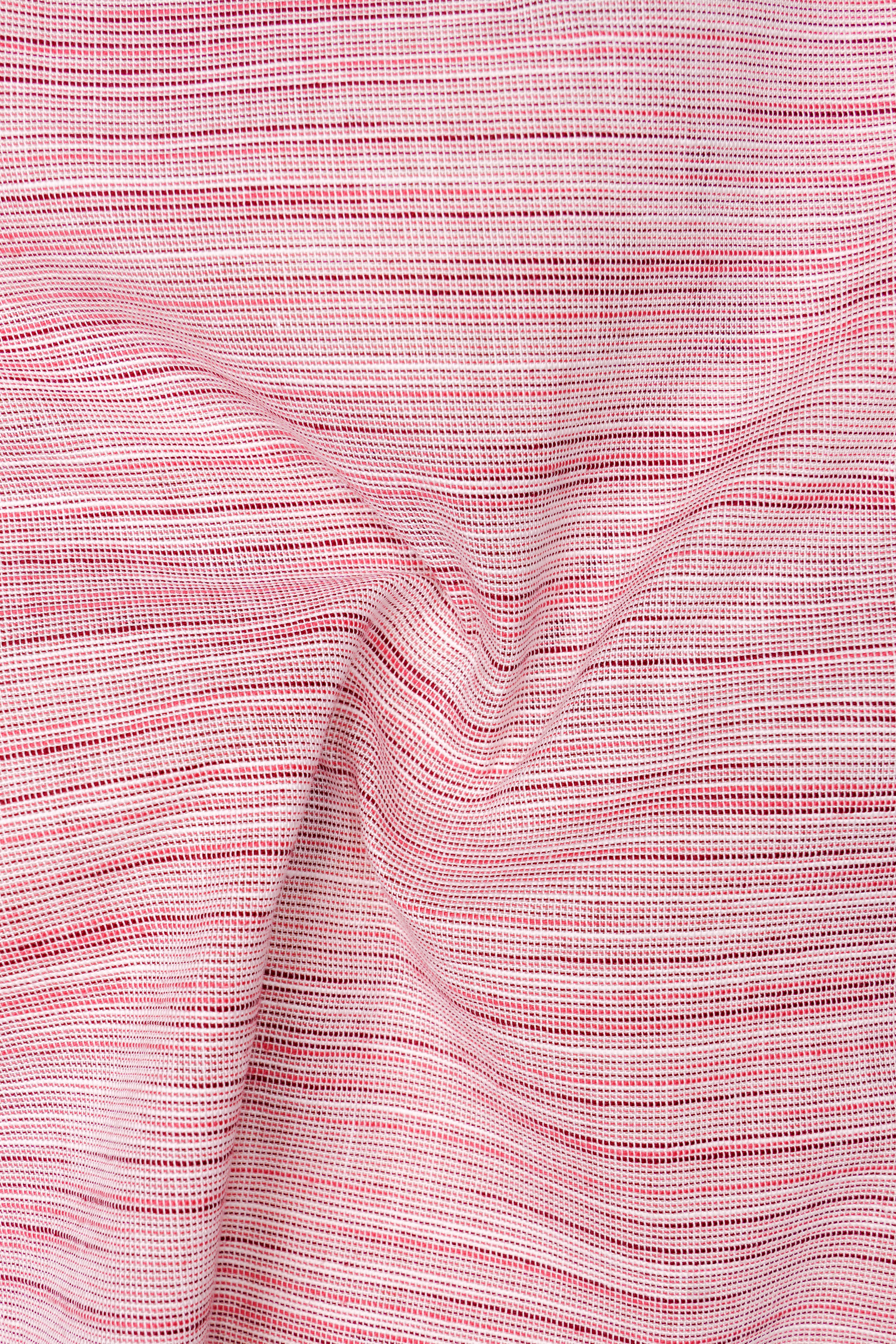 Serein-Faded Pink Textured Chambray Premium Cotton Shorts