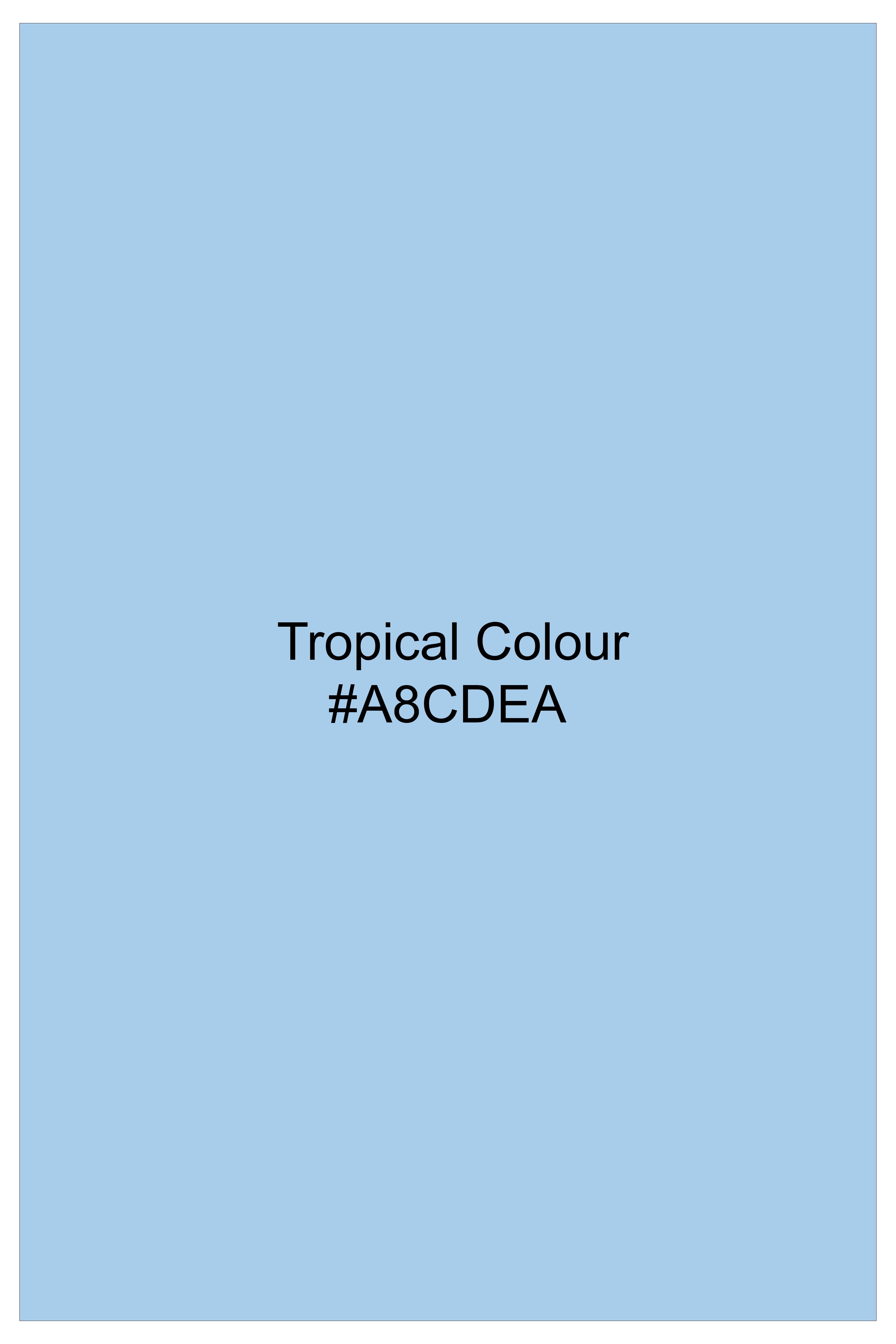 Tropical Blue Clean Look Denim Shorts