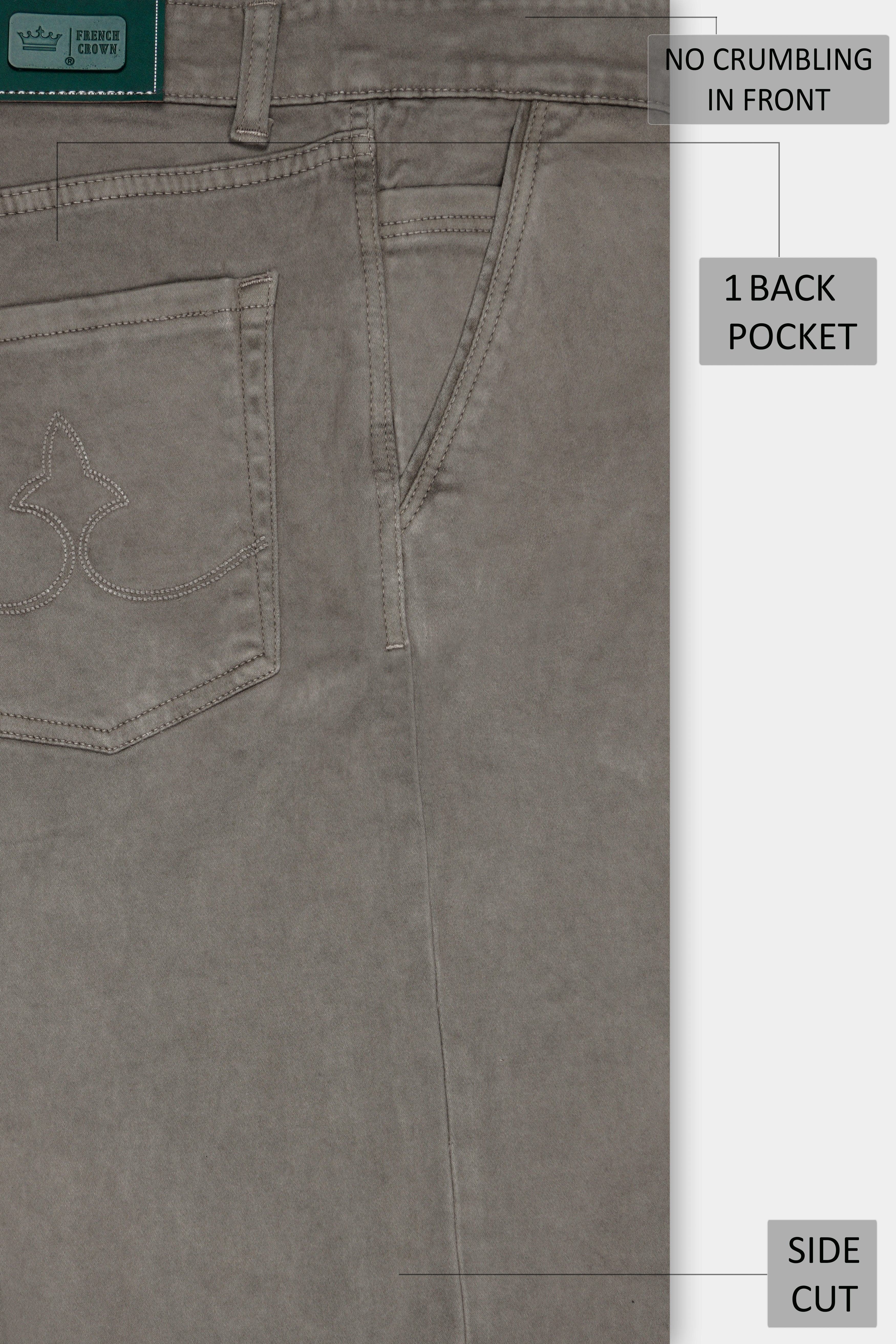 Friar Gray Clean Look Denim Shorts