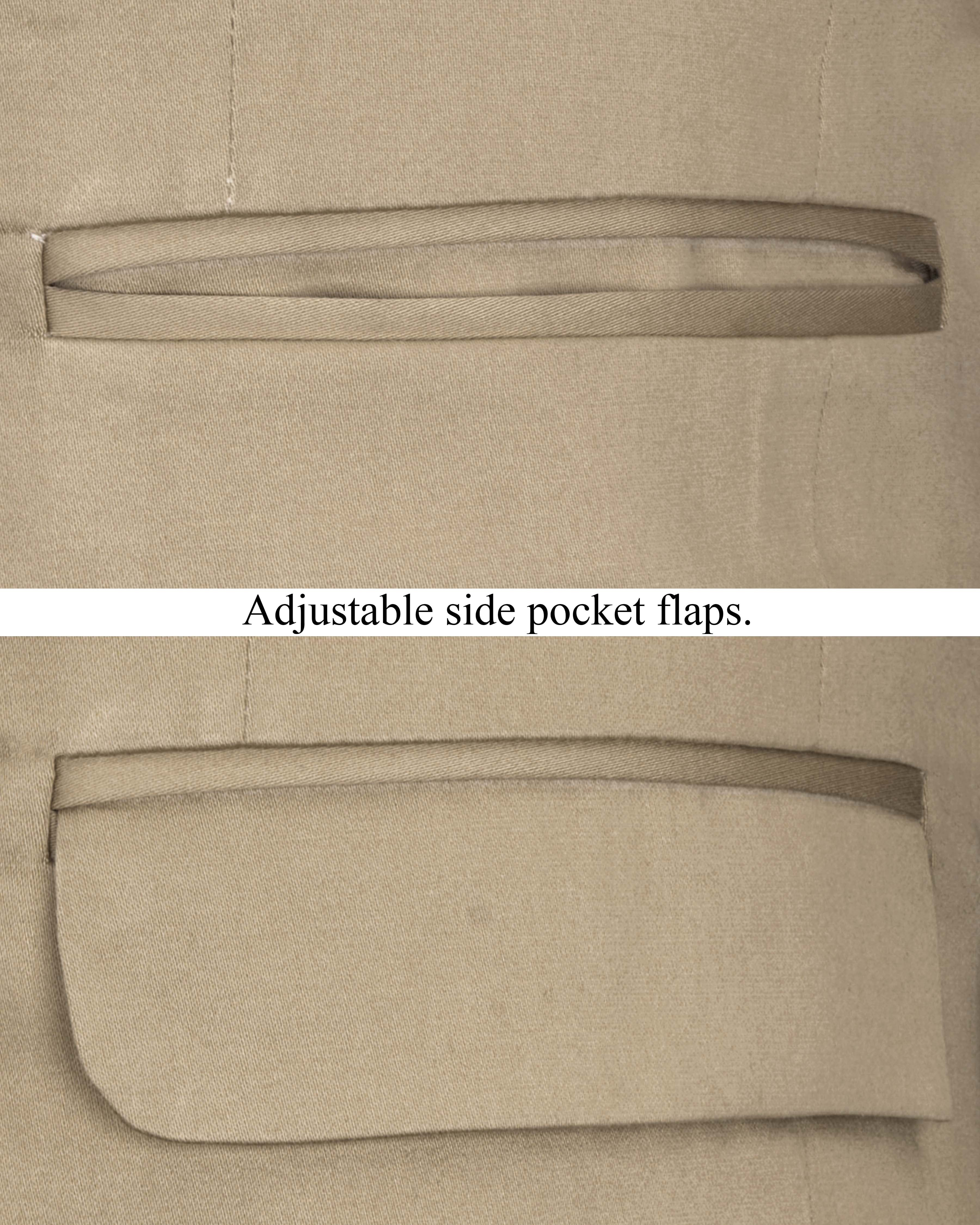 Quicksand Brown Bandhgala Premium Cotton Stretchable traveler Suit ST2654-BG-36,ST2654-BG-38,ST2654-BG-40,ST2654-BG-42,ST2654-BG-44,ST2654-BG-46,ST2654-BG-48,ST2654-BG-50,ST2654-BG-52,ST2654-BG-54,ST2654-BG-56,ST2654-BG-58,ST2654-BG-60