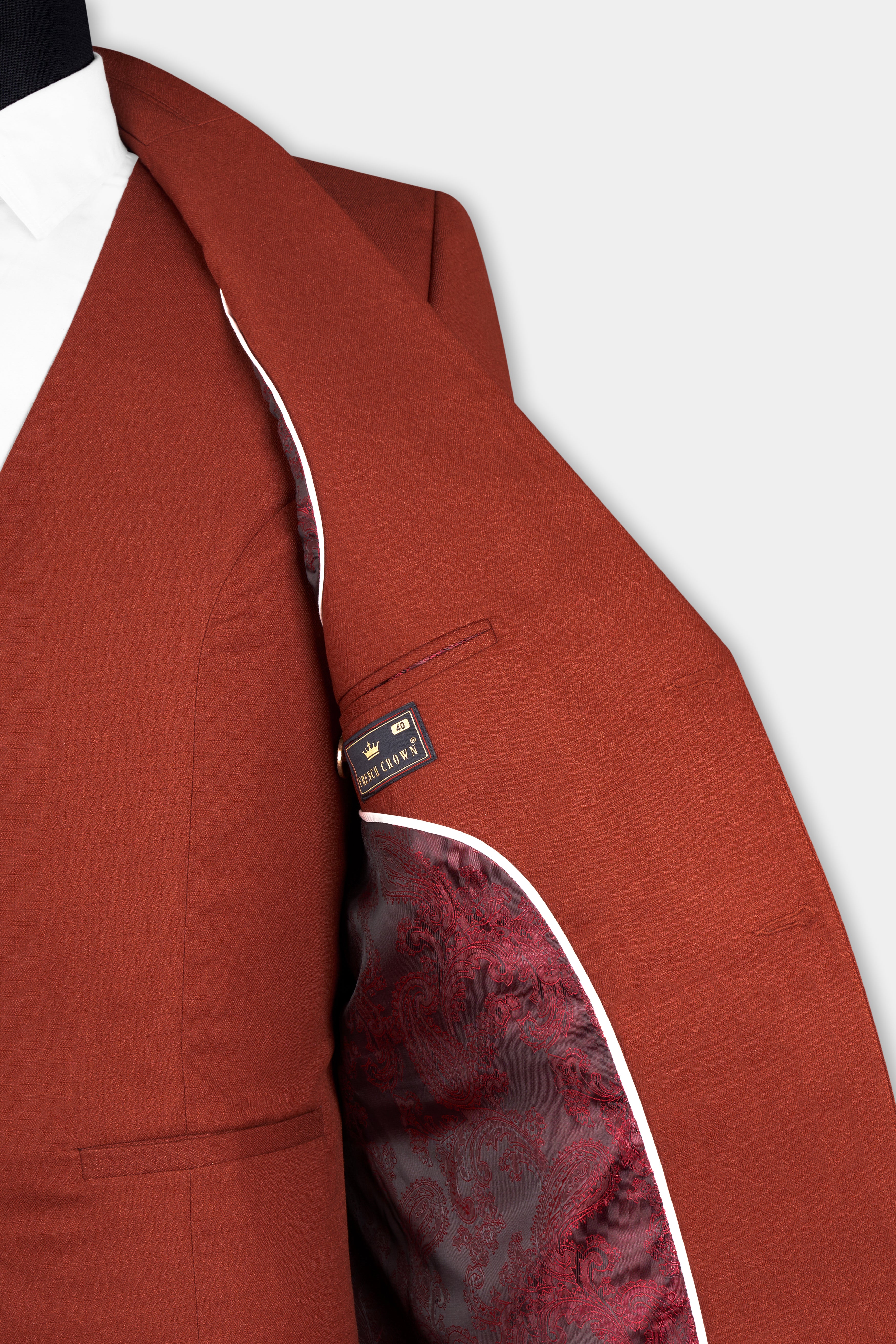 Nutmeg Red Tweed Single Breasted Suit