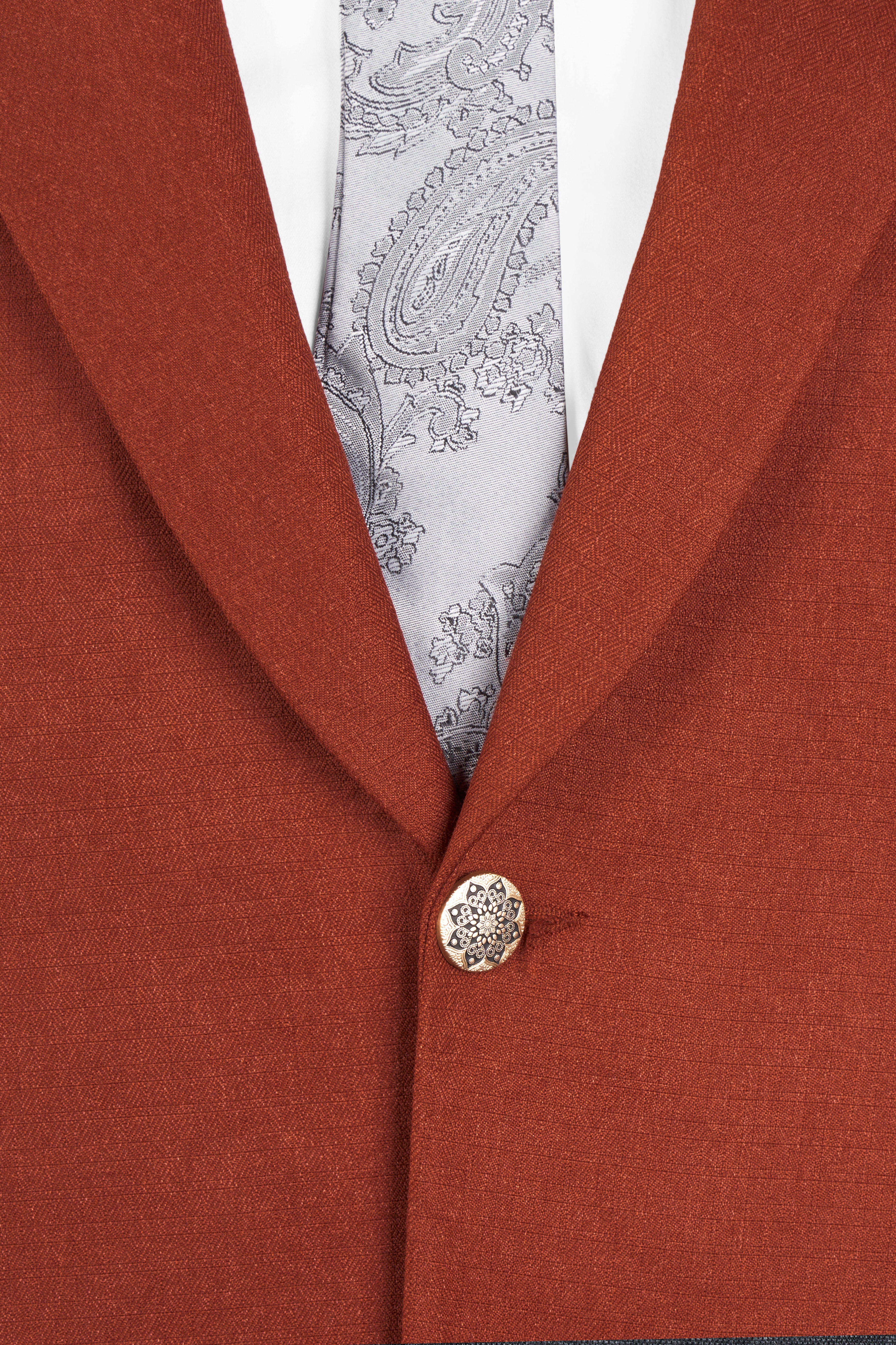 Nutmeg Red Tweed Single Breasted Suit