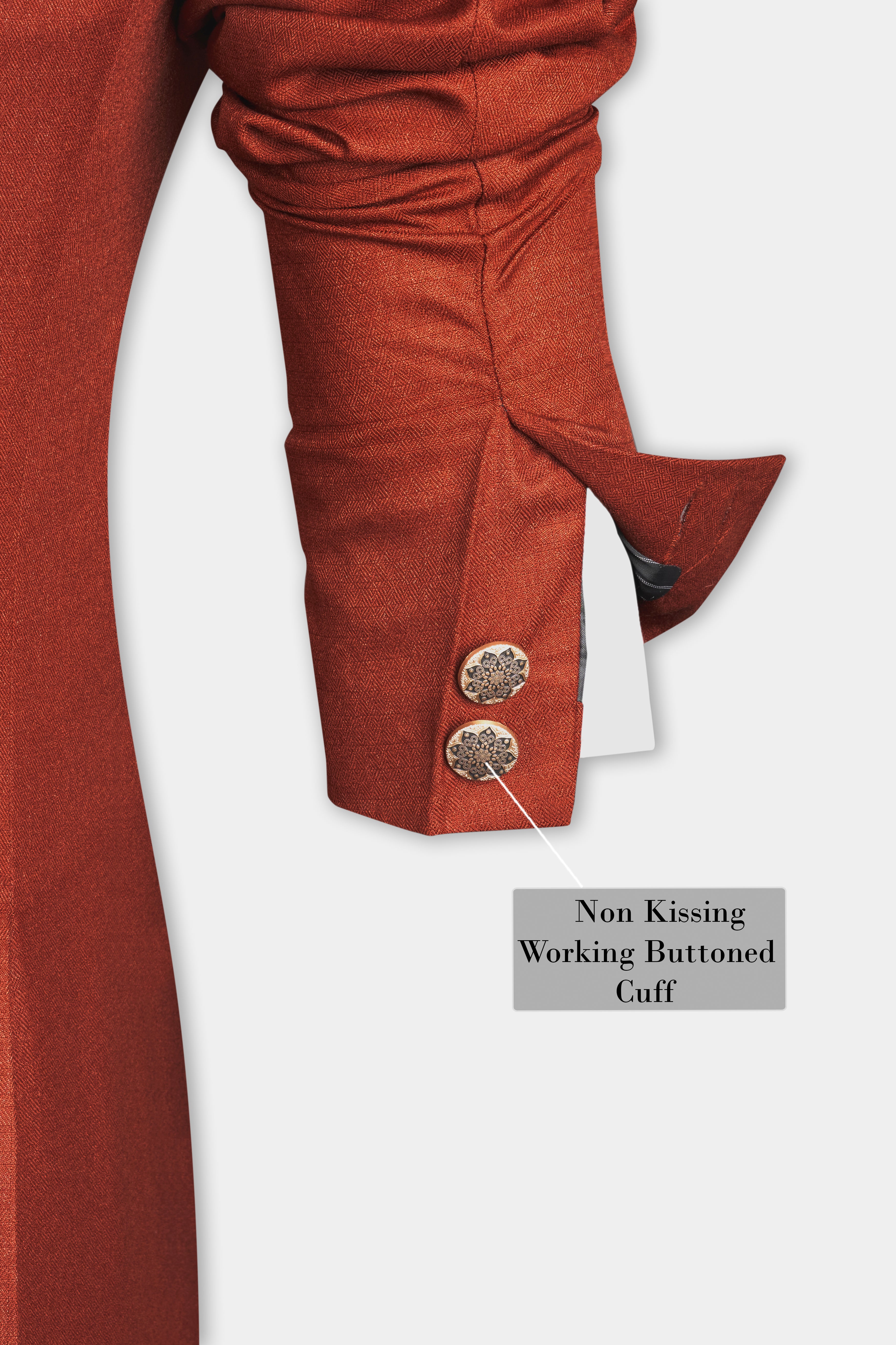 Nutmeg Red Tweed Single Breasted Suit