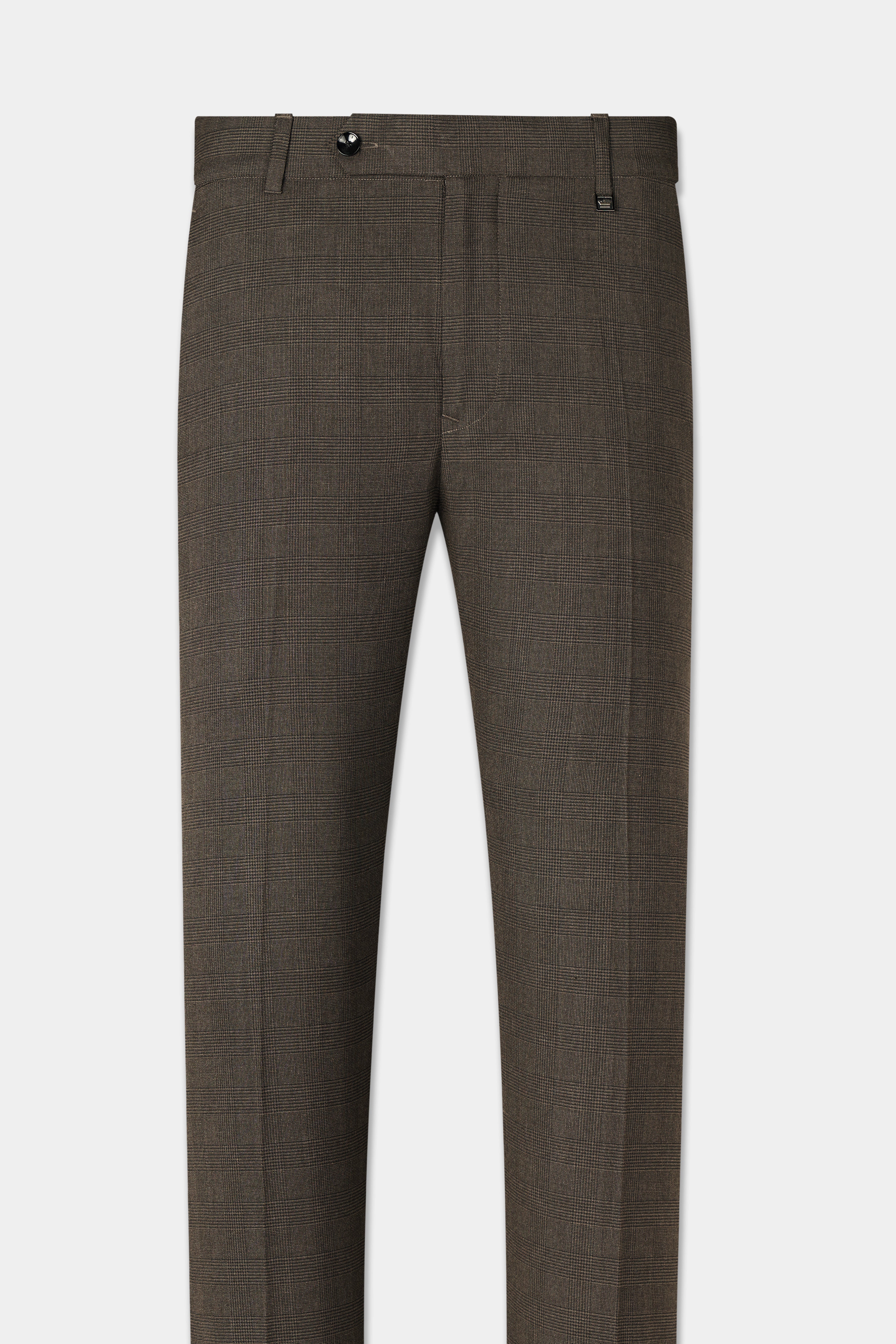 Taupe Dark Brown Single-Breasted Suit