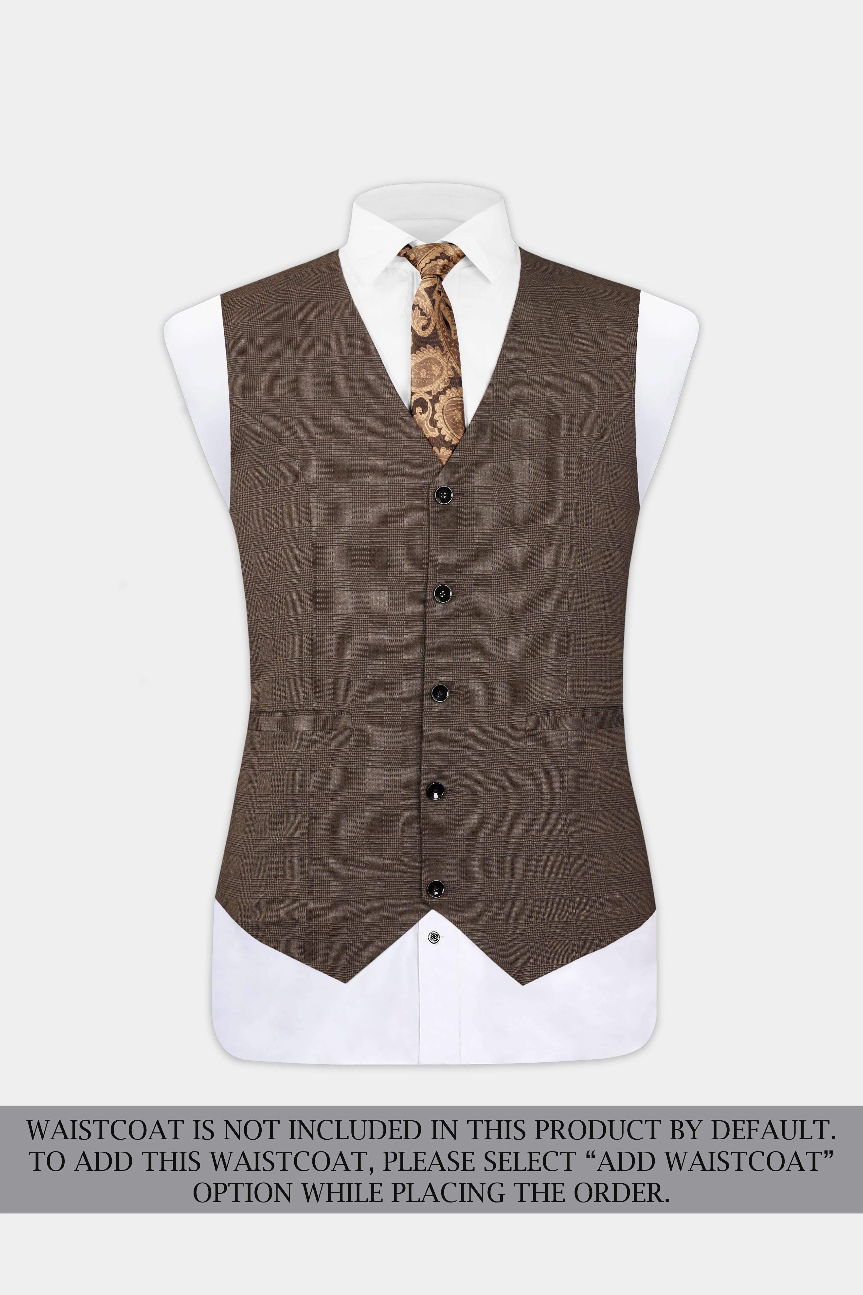 Taupe Dark Brown Single-Breasted Suit