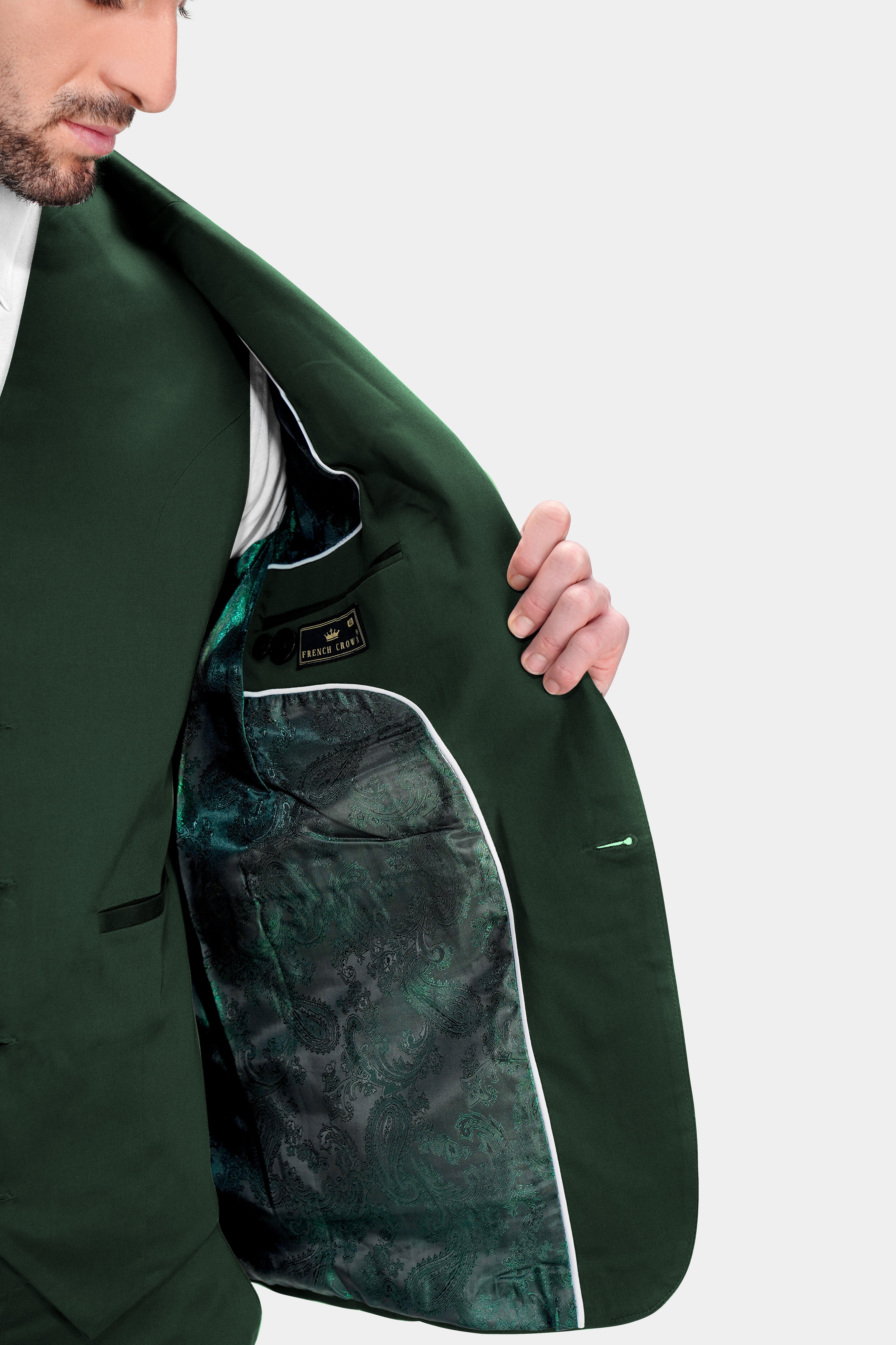 Heavy Metal Green Premium Cotton Stretchable Traveler Suit ST2774-SB-36,ST2774-SB-38,ST2774-SB-40,ST2774-SB-42,ST2774-SB-44,ST2774-SB-46,ST2774-SB-48,ST2774-SB-50,ST2774-SB-52,ST2774-SB-54,ST2774-SB-56,ST2774-SB-58,ST2774-SB-60