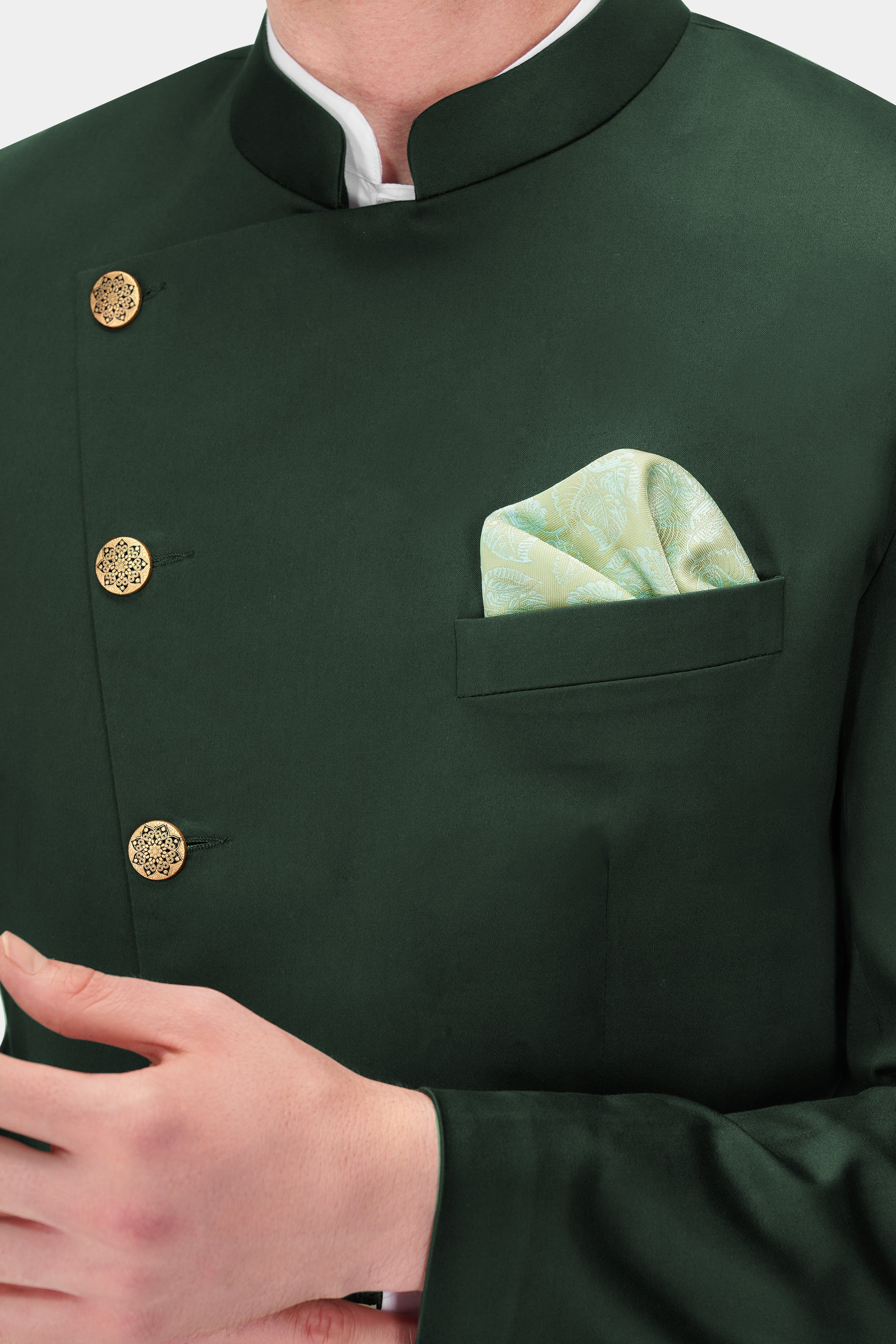 Heavy Metal Green Premium Cotton Cross Buttoned Bandhgala Stretchable Traveler Suit ST2777-CBG-36,ST2777-CBG-38,ST2777-CBG-40,ST2777-CBG-42,ST2777-CBG-44,ST2777-CBG-46,ST2777-CBG-48,ST2777-CBG-50,ST2777-CBG-52,ST2777-CBG-54,ST2777-CBG-56,ST2777-CBG-58,ST2777-CBG-60