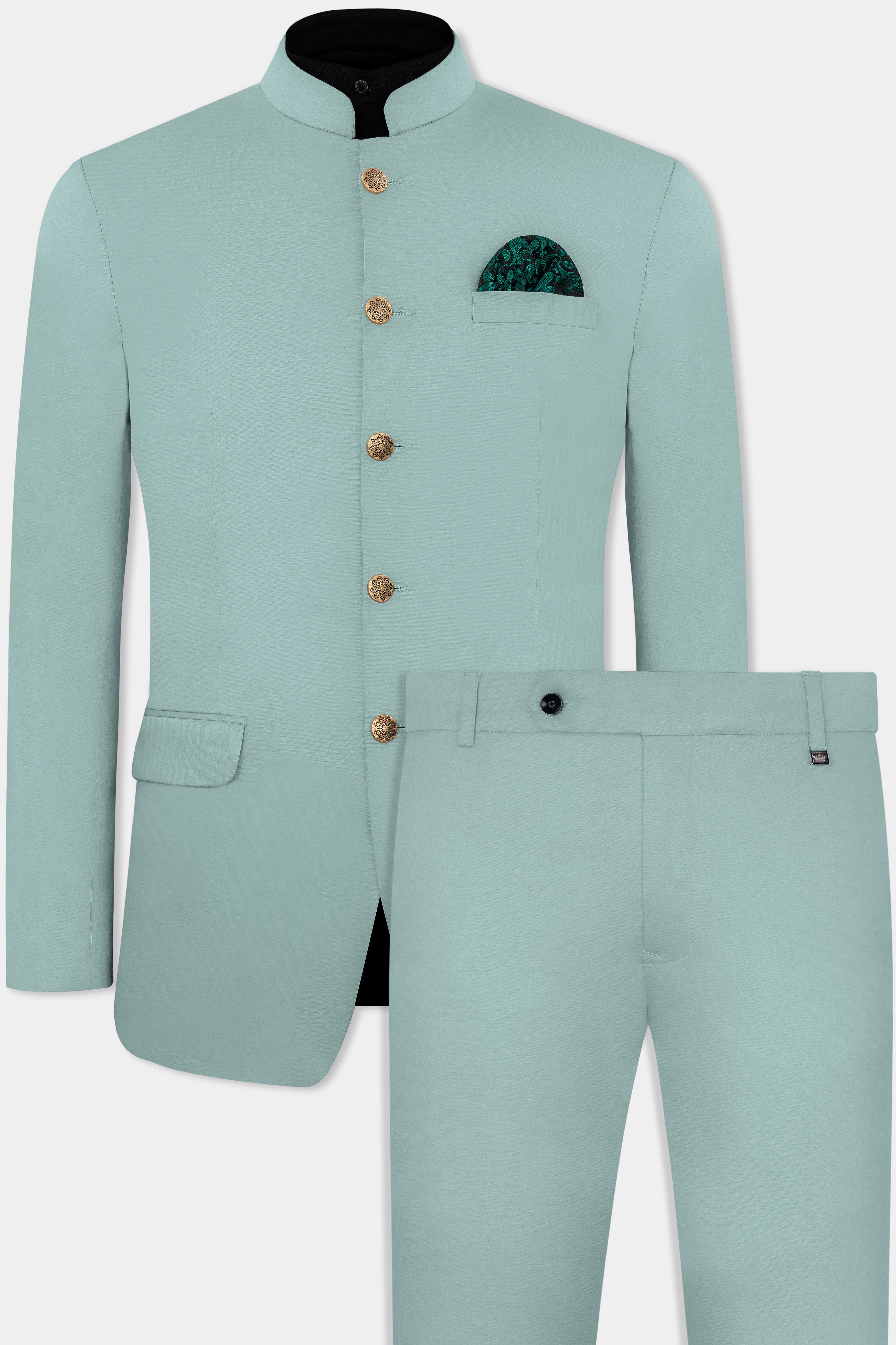 Edward Blue Premium Cotton Bandhgala Stretchable Traveler Suit ST2791-BG-36, ST2791-BG-38, ST2791-BG-40, ST2791-BG-42, ST2791-BG-44, ST2791-BG-46, ST2791-BG-48, ST2791-BG-50, ST2791-BG-52, ST2791-BG-54, ST2791-BG-56, ST2791-BG-58, ST2791-BG-60
