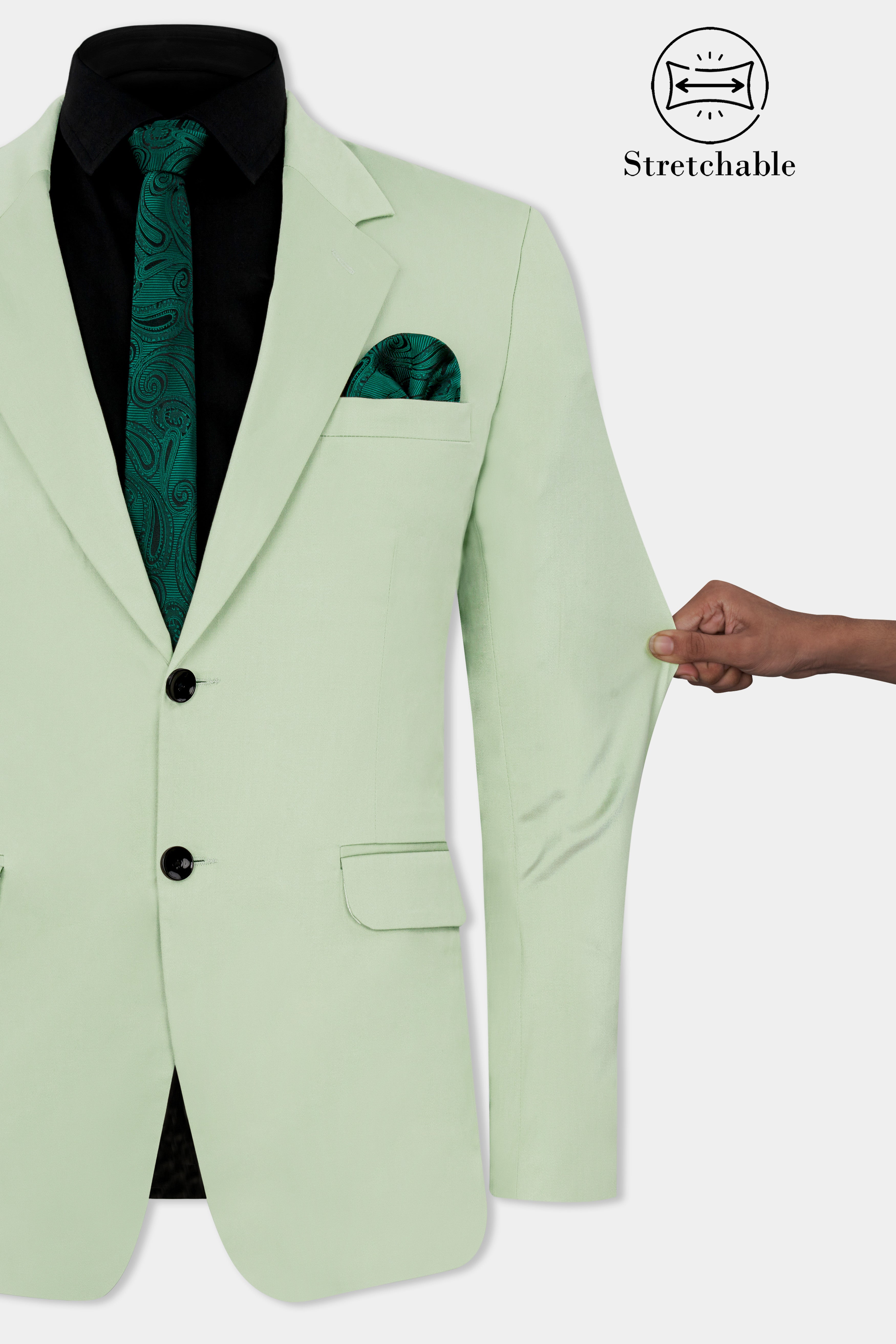 Coriander Green Premium Cotton Stretchable Traveler Suit ST2794-SB-36,ST2794-SB-38,ST2794-SB-40,ST2794-SB-42,ST2794-SB-44,ST2794-SB-46,ST2794-SB-48,ST2794-SB-50,ST2794-SB-52,ST2794-SB-54,ST2794-SB-56,ST2794-SB-58,ST2794-SB-60