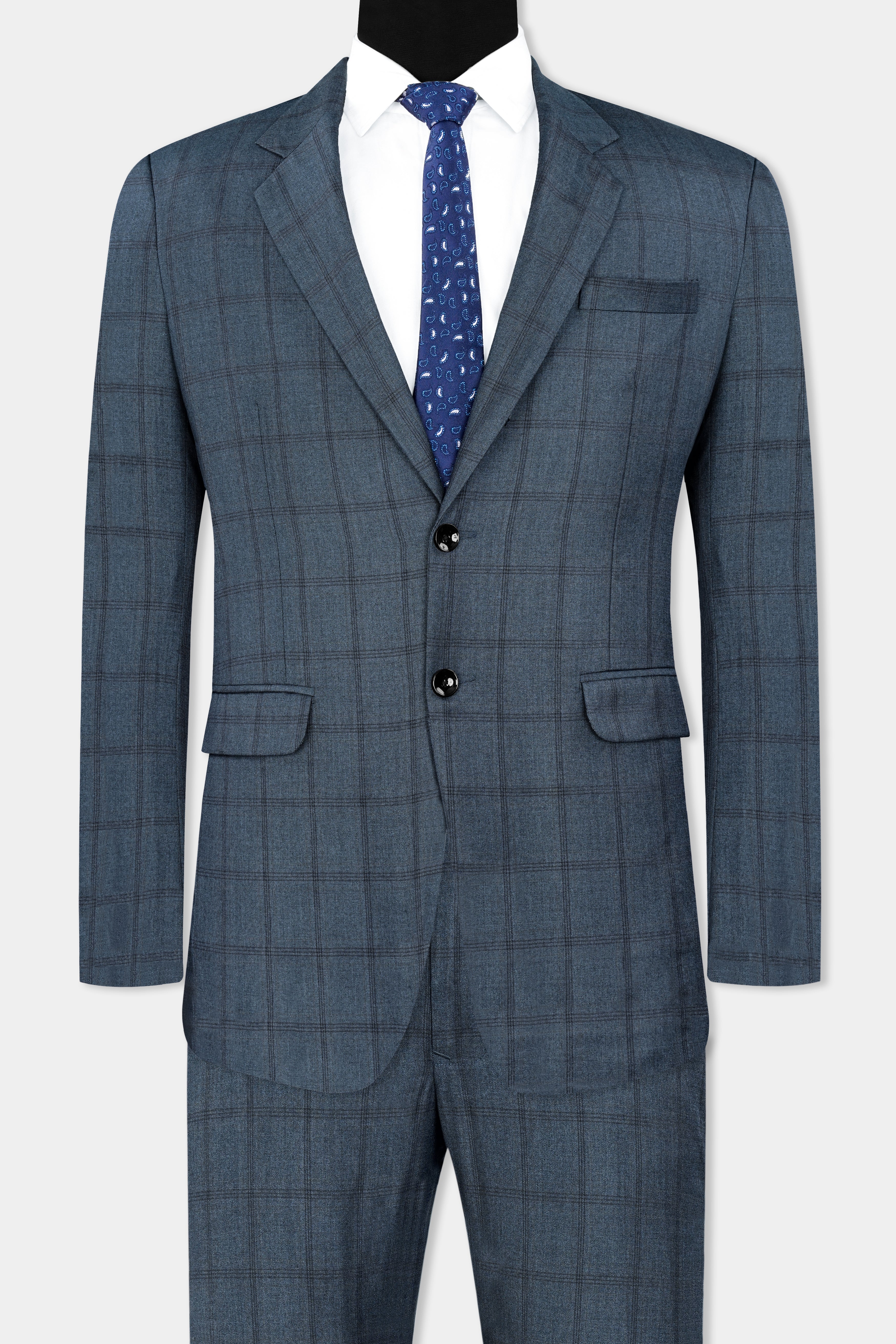 Bayoux Gray Plaid Wool Rich Suit ST2906-SB-36,ST2906-SB-38,ST2906-SB-40,ST2906-SB-42,ST2906-SB-44,ST2906-SB-46,ST2906-SB-48,ST2906-SB-50,ST2906-SB-52,ST2906-SB-54,ST2906-SB-56,ST2906-SB-58,ST2906-SB-60