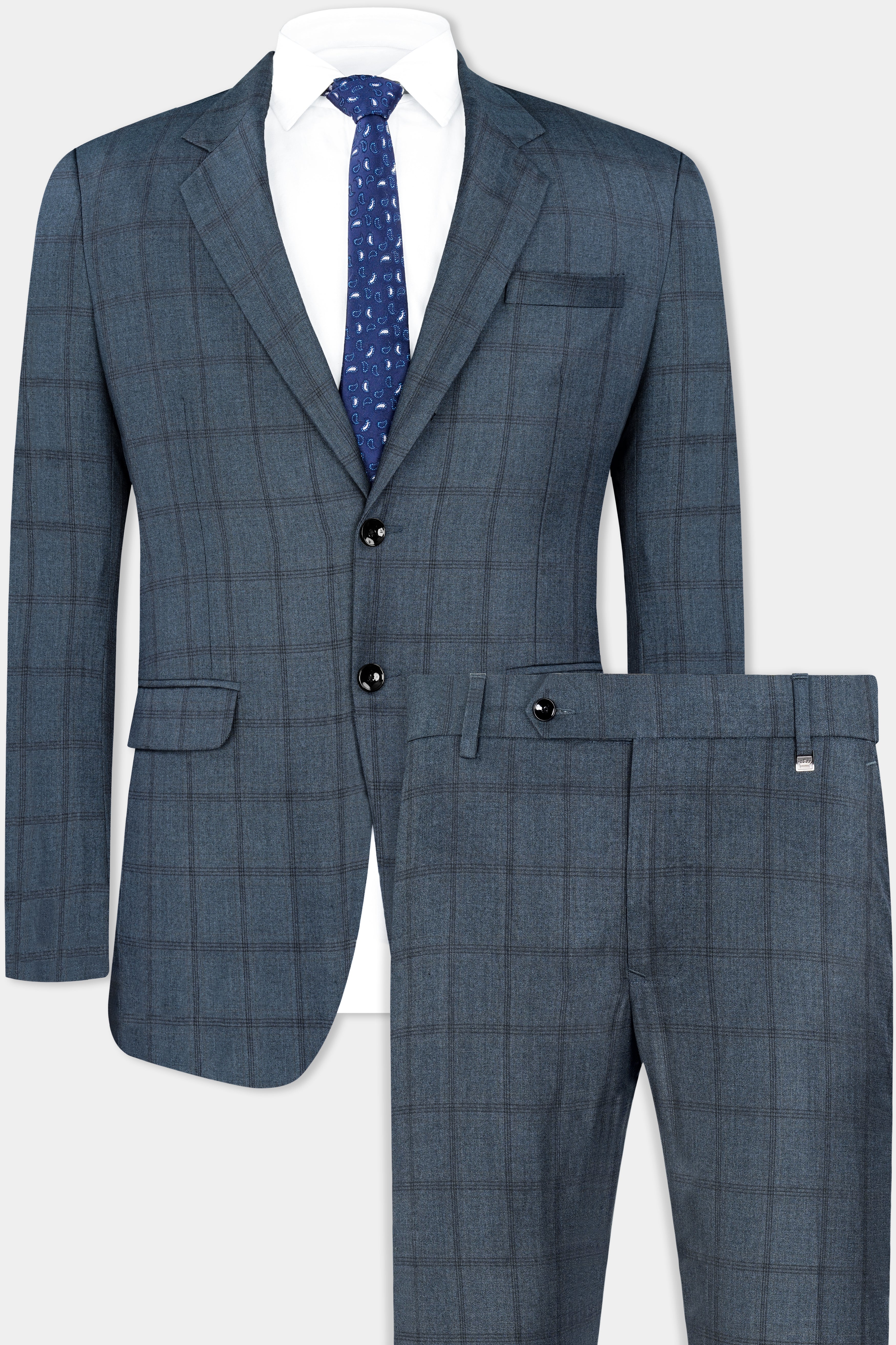Bayoux Gray Plaid Wool Rich Suit ST2906-SB-36,ST2906-SB-38,ST2906-SB-40,ST2906-SB-42,ST2906-SB-44,ST2906-SB-46,ST2906-SB-48,ST2906-SB-50,ST2906-SB-52,ST2906-SB-54,ST2906-SB-56,ST2906-SB-58,ST2906-SB-60