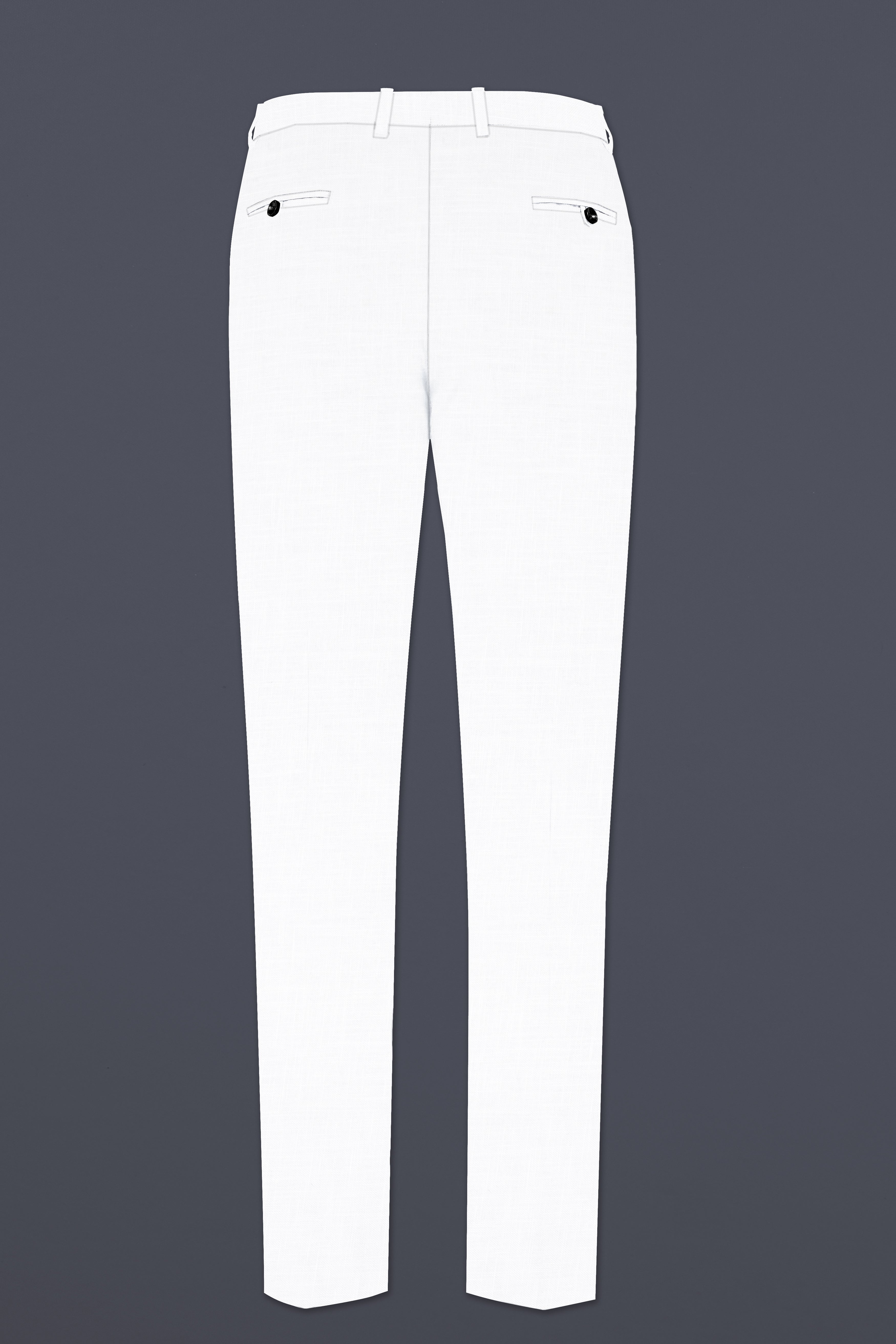 Bright White Luxurious Linen Suit