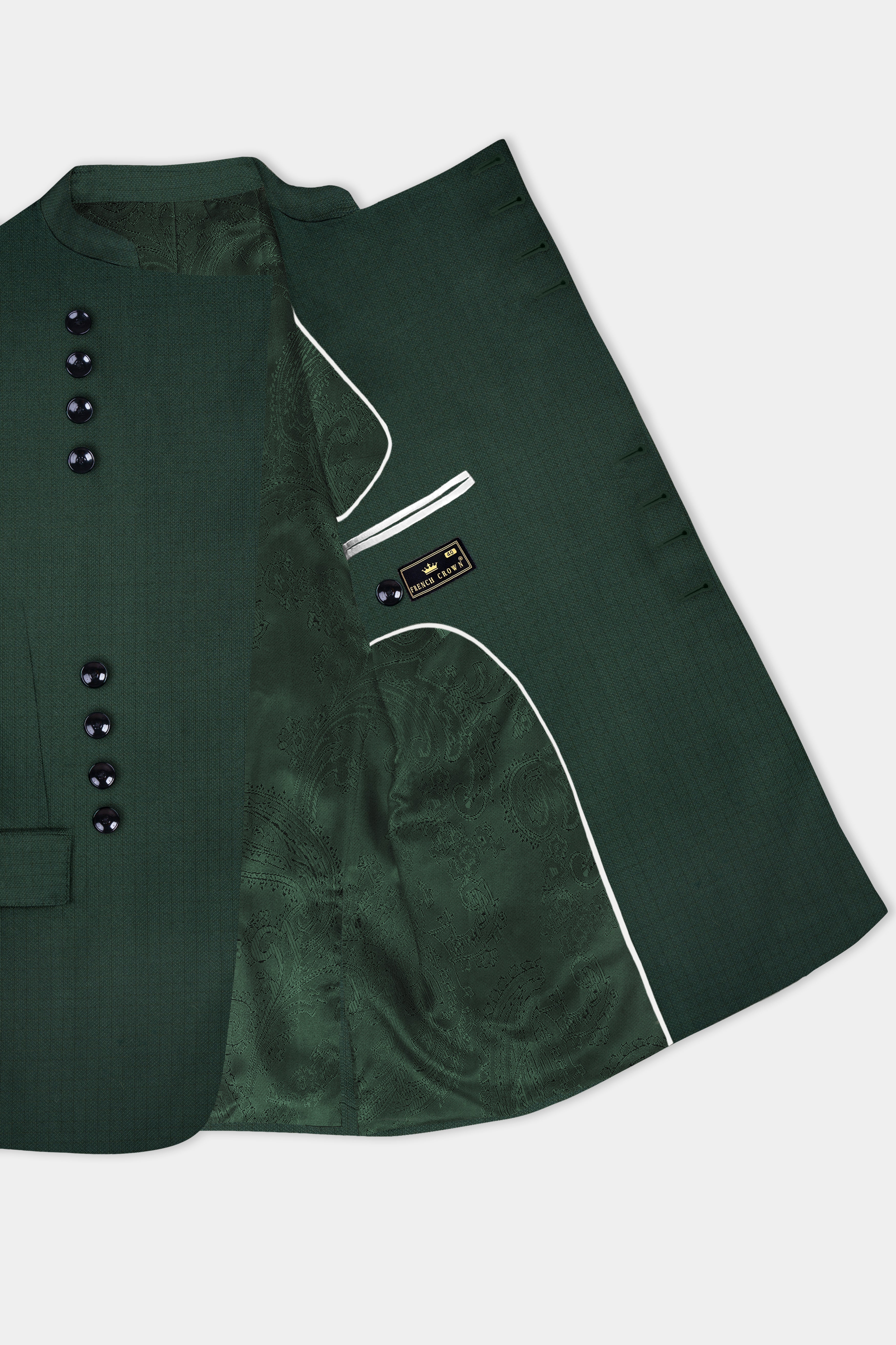 Everglade Green Micro Checkered Wool Rich Suit