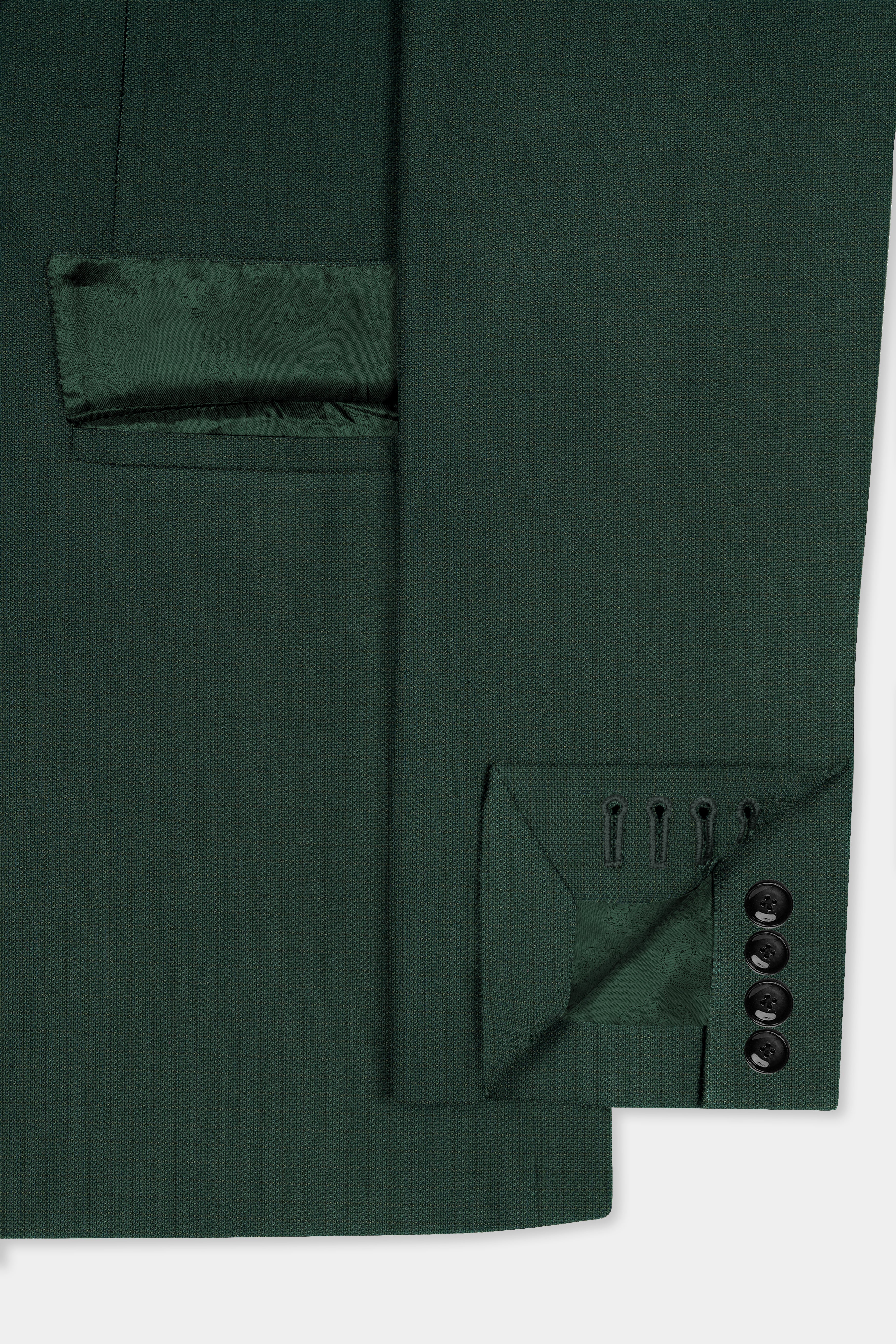 Everglade Green Micro Checkered Wool Rich Suit