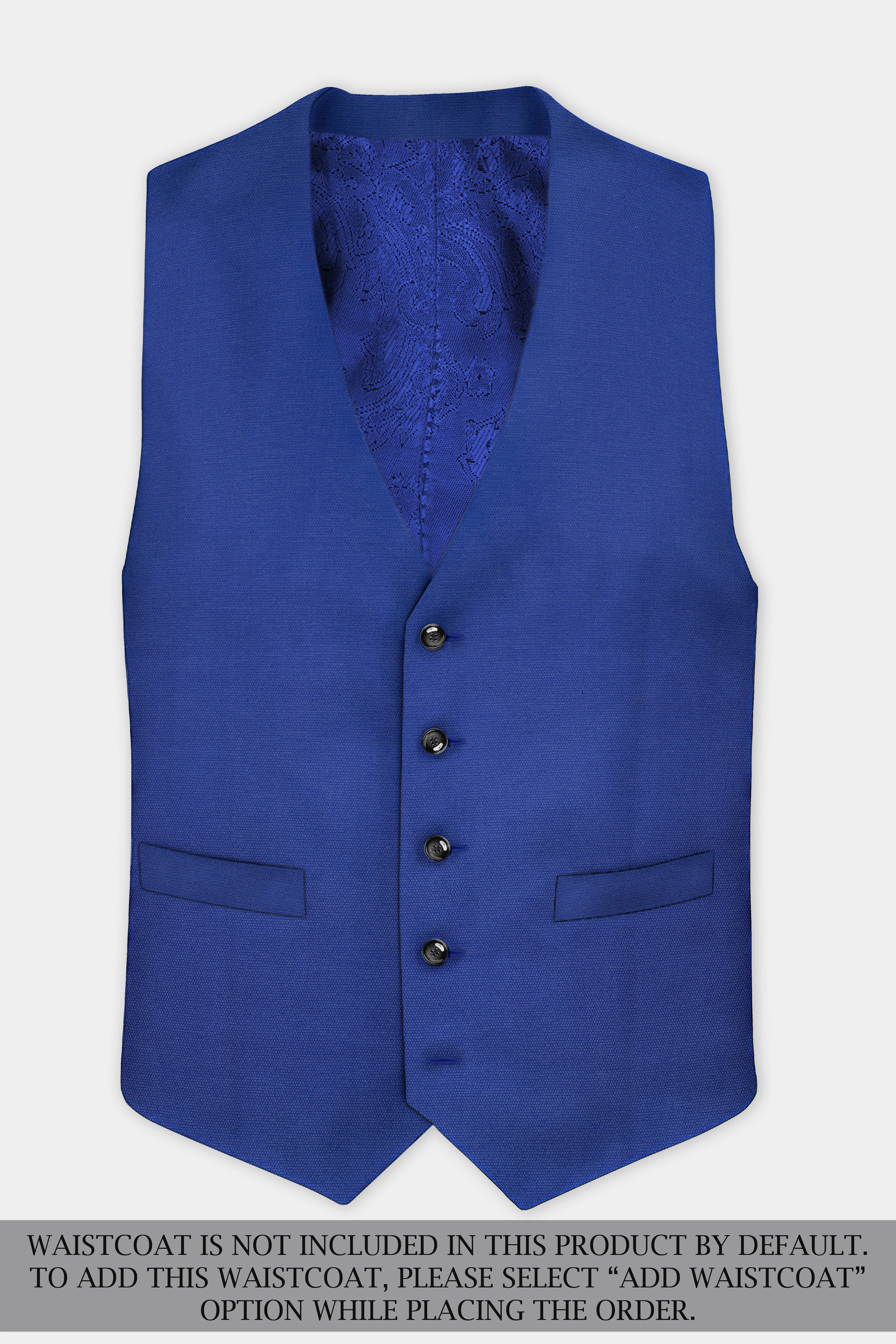 Catalina Blue Double-Breasted Wool Blend Suit