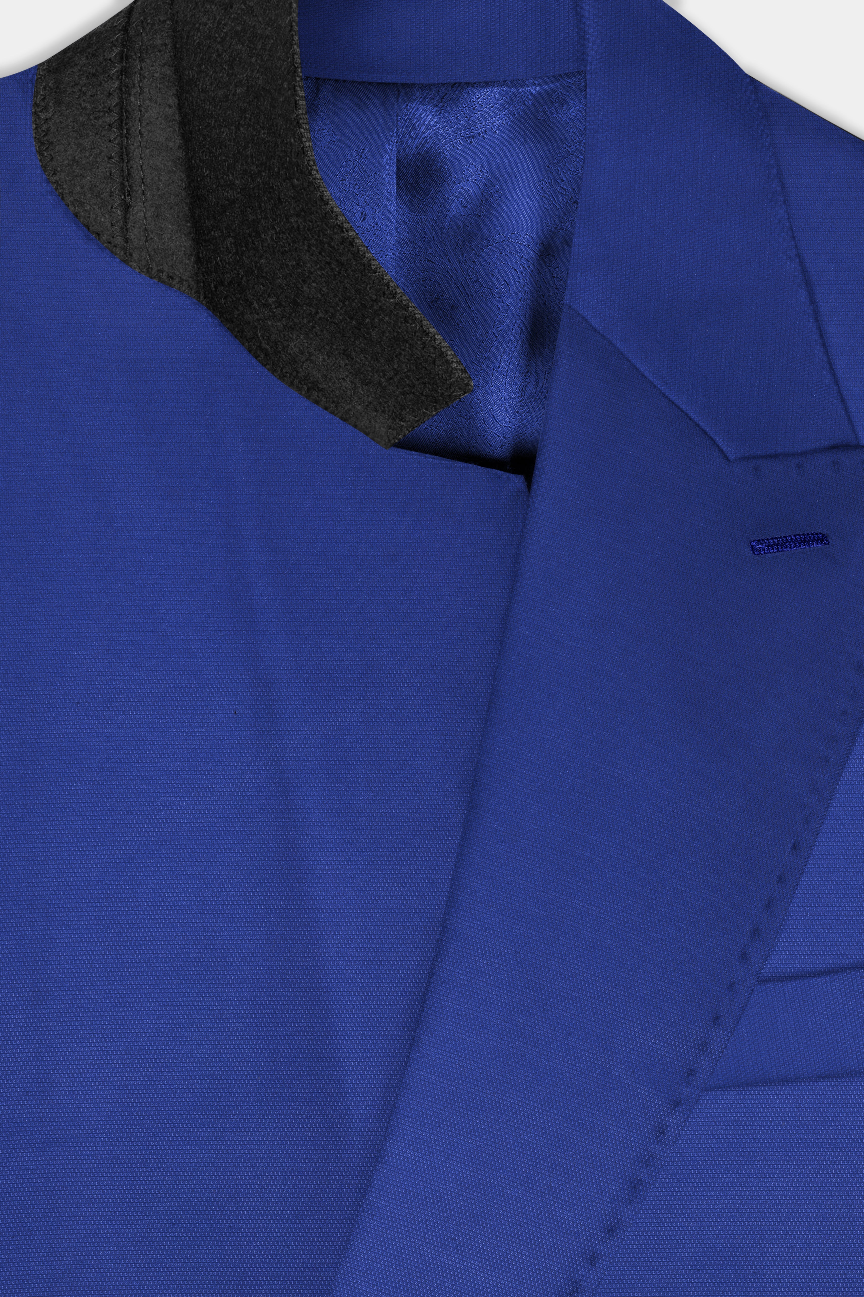 Catalina Blue Double-Breasted Wool Blend Suit