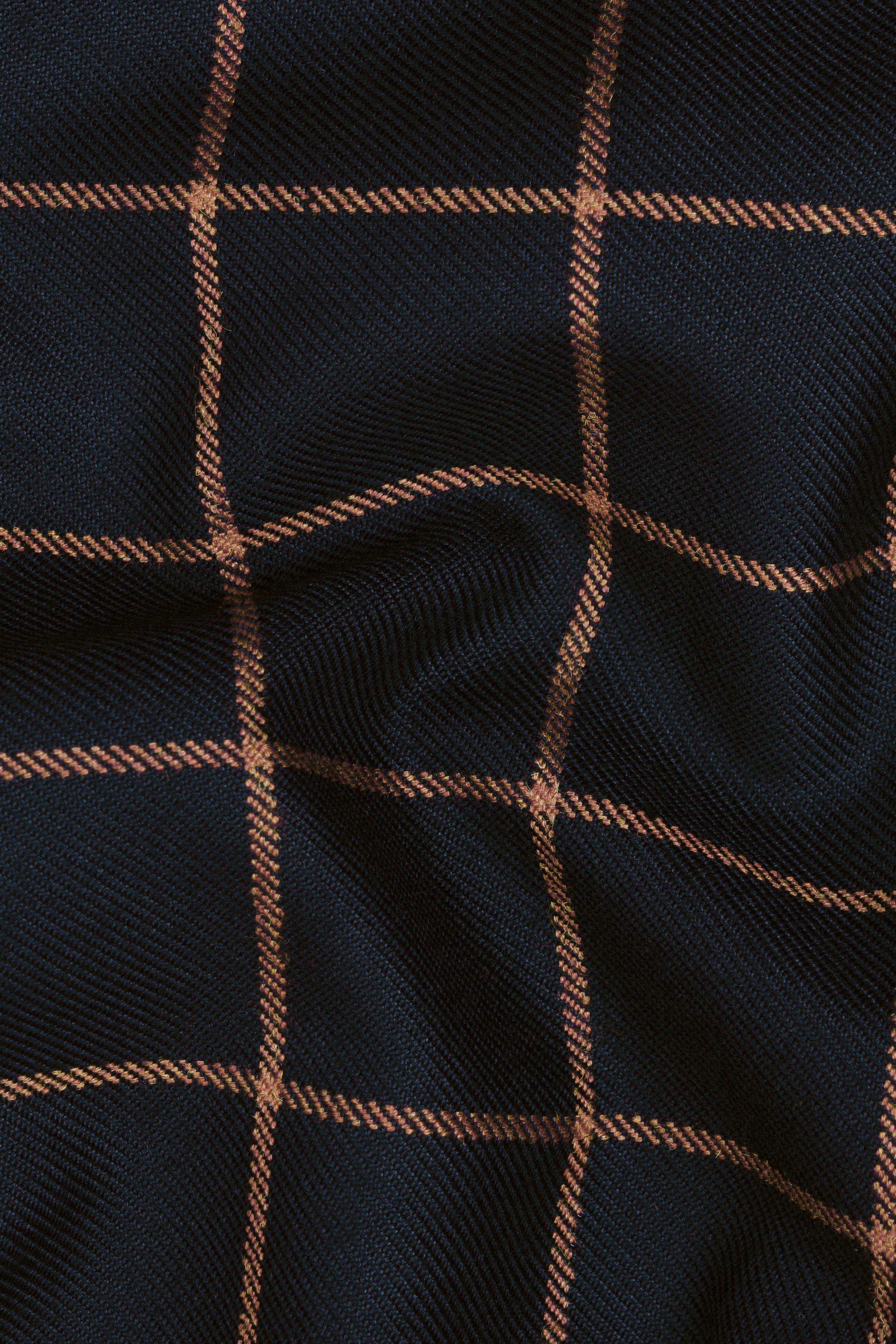 Jade Black with Potters Orange Windowpane Tweed Suit