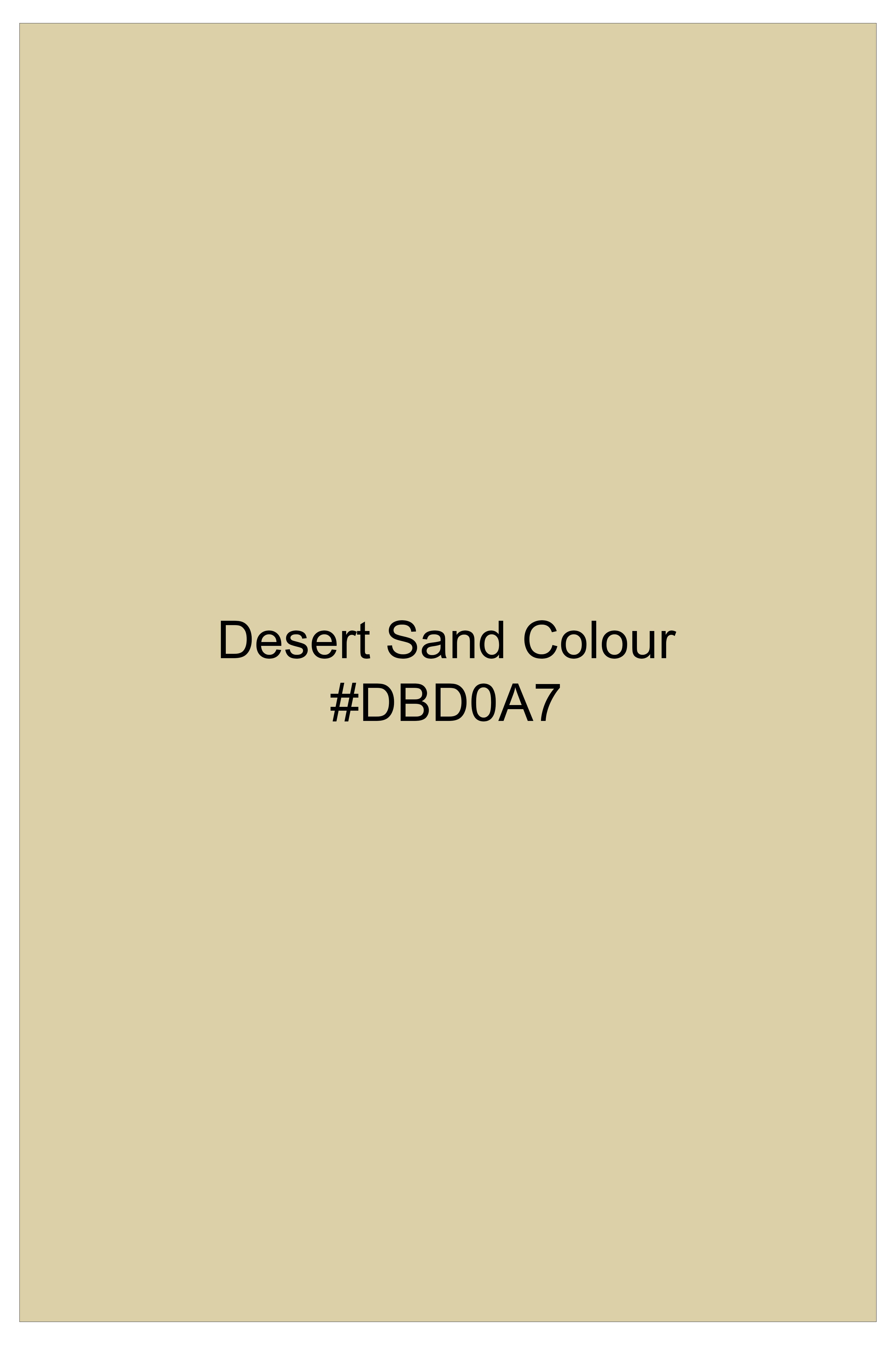 Desert Sand Cream Plaid Wool Blend Double Breasted Suit