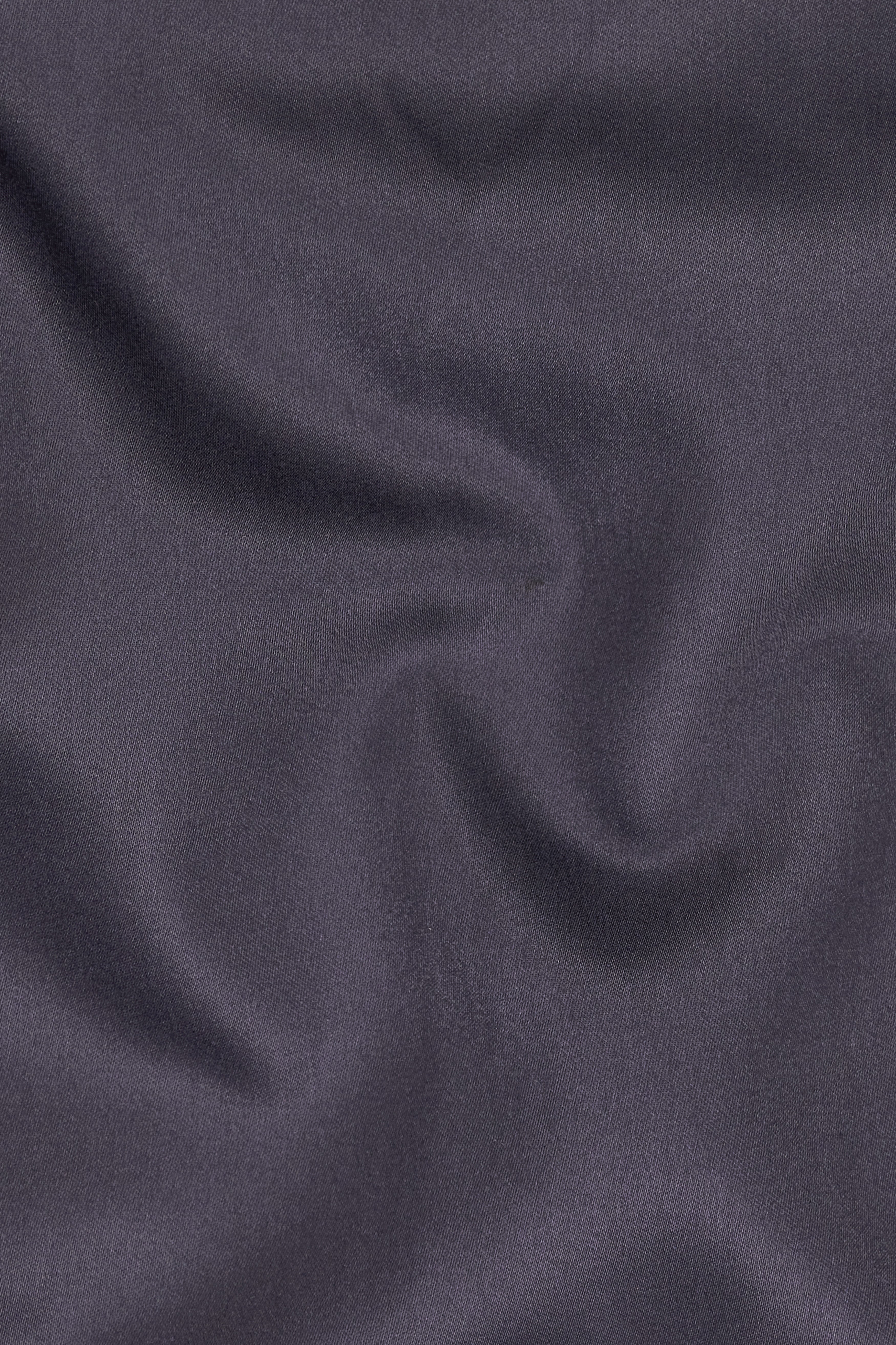 Mid Grey Subtle Sheen Cross Placket Wool Blend Bandhgala/Mandarin Suit