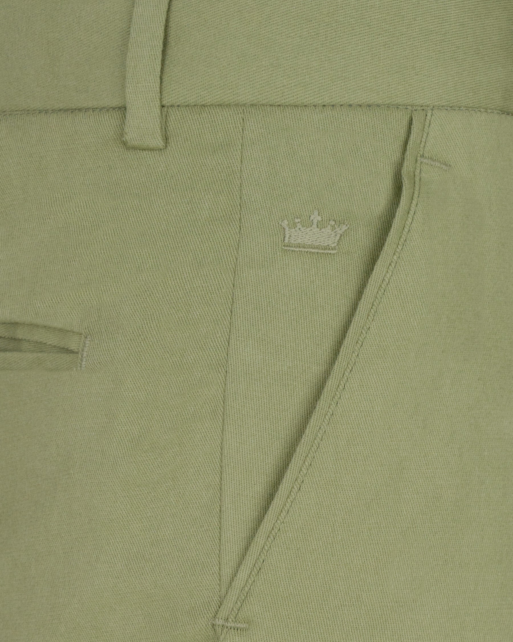 Kelp Green Heavyweight Double-Breasted Premium Cotton Suit