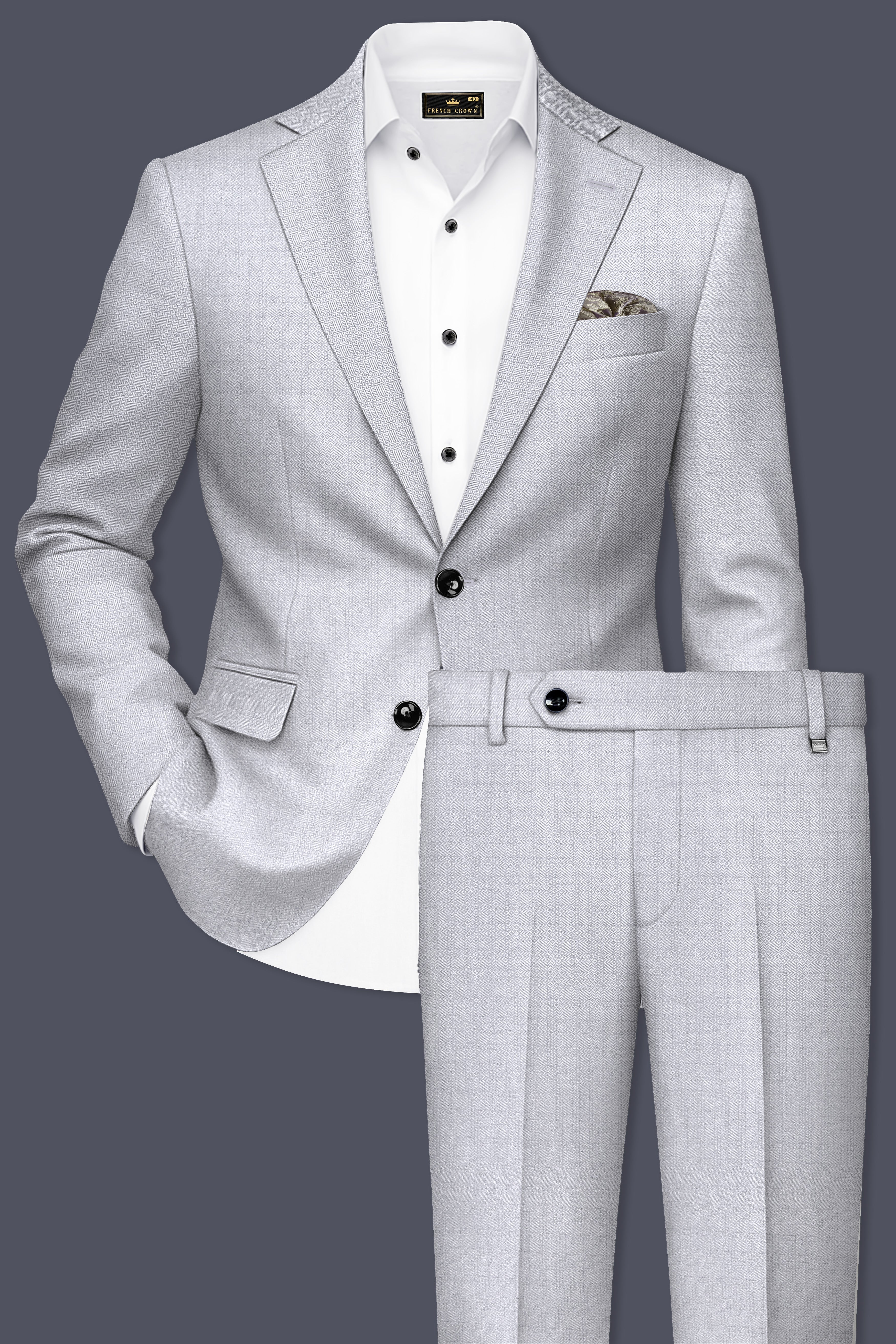 Spun Pearl Wool Rich Suit