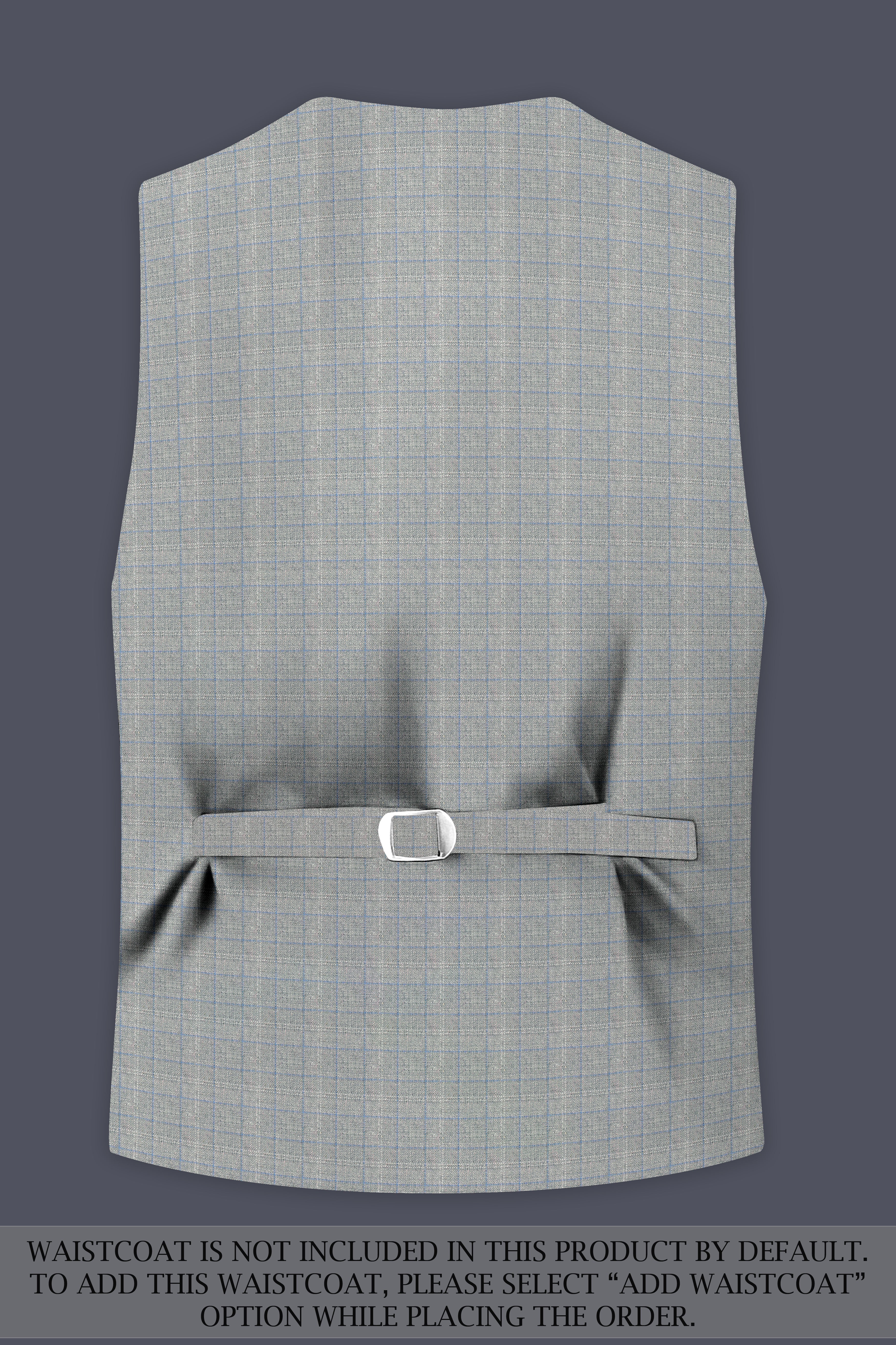 Pale Slate Plaid Double-breasted Woolrich Sports Suit