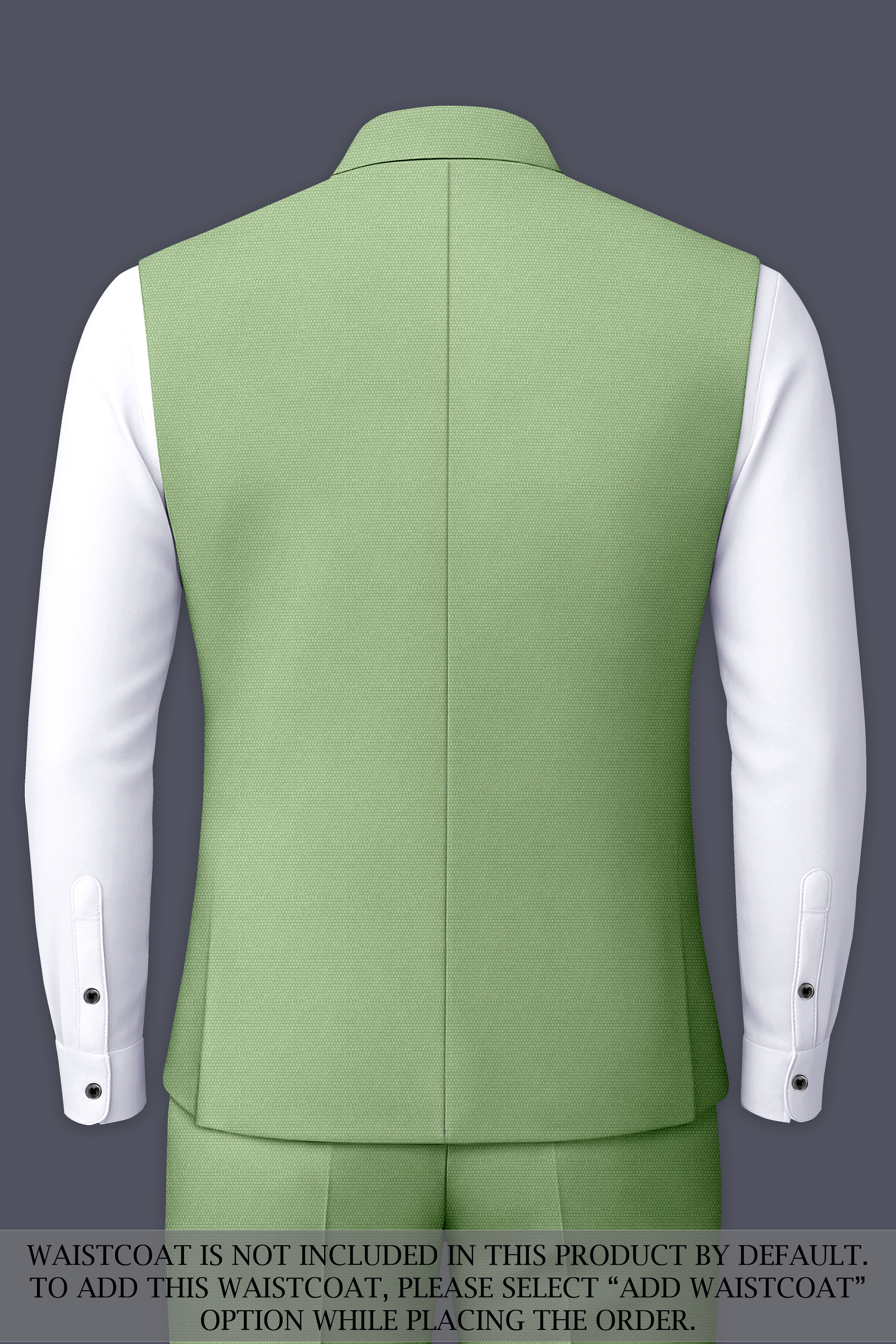 Camouflage Green Cross Placket Bandhgala Wool rich Suit