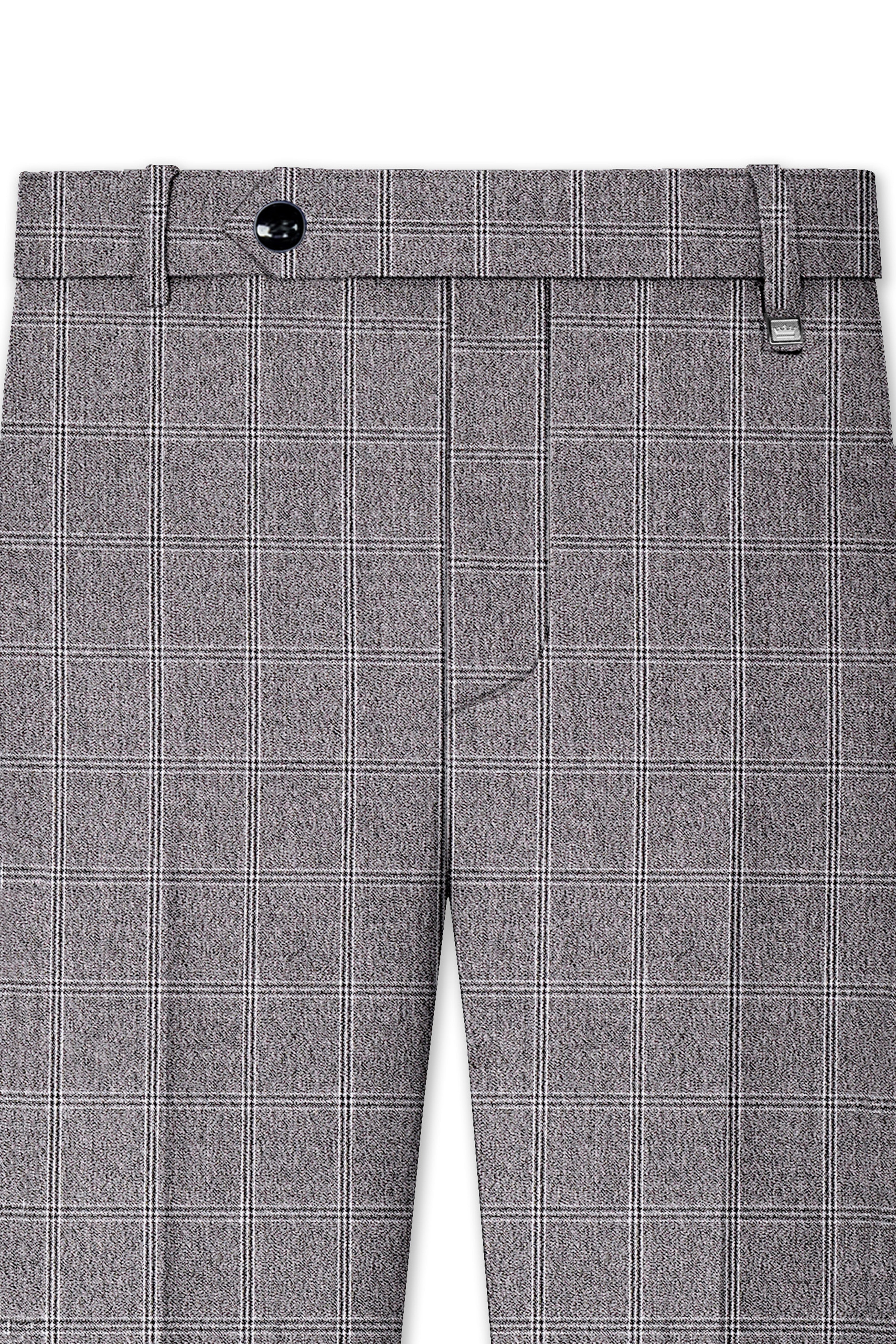 Manatee Grey windowpane Wool Rich Suit