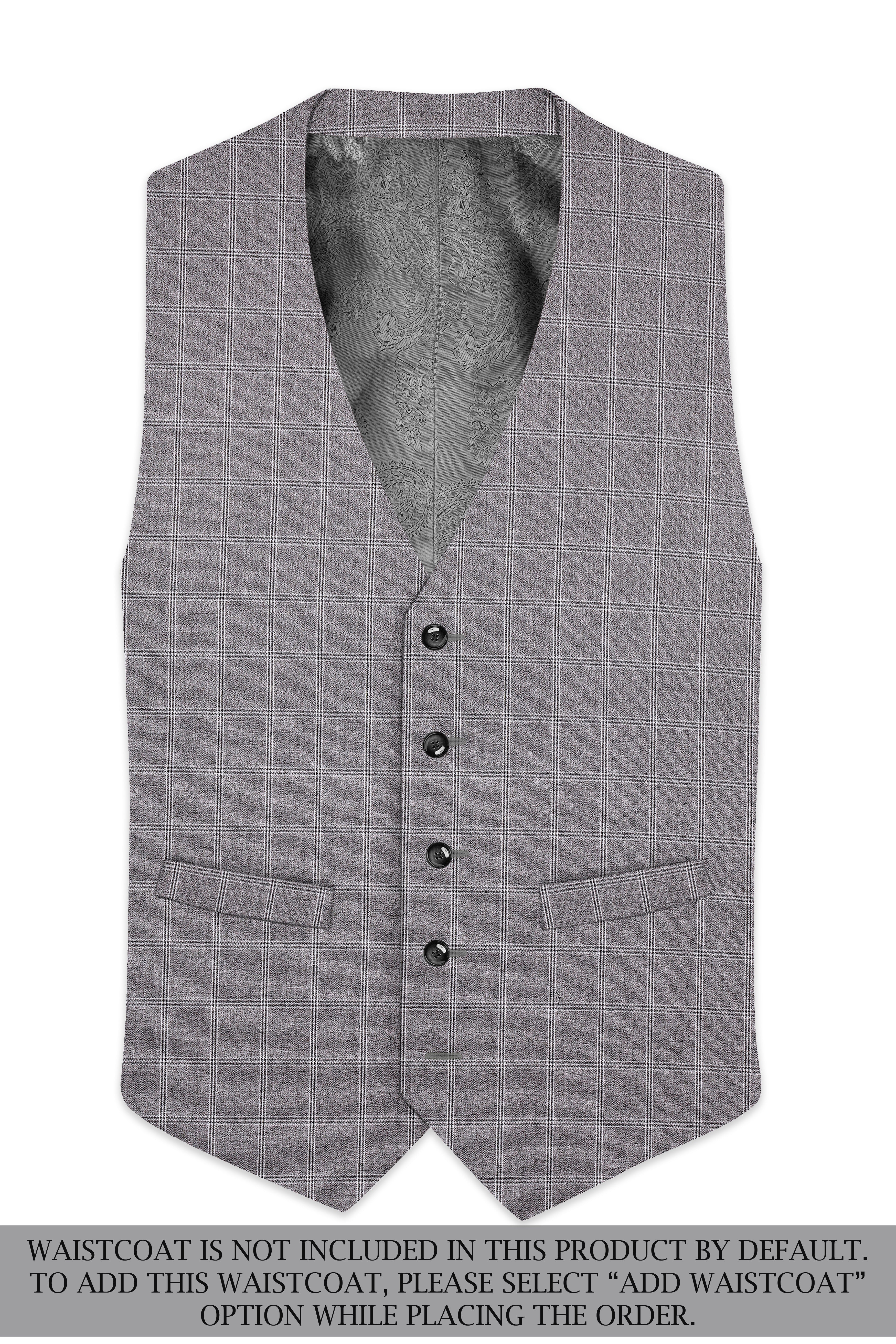 Manatee Grey windowpane Wool Rich Suit