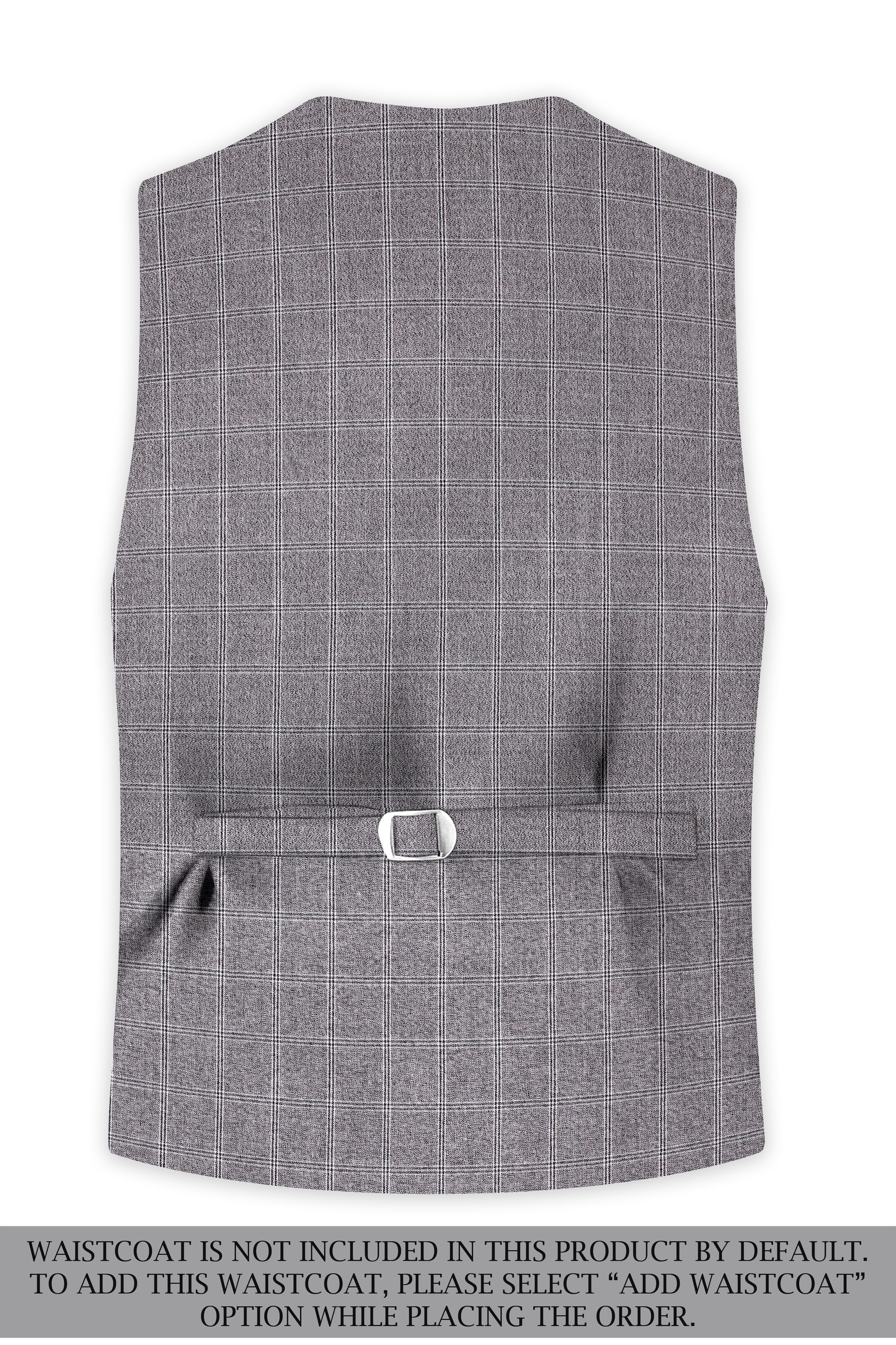 Manatee Grey windowpane Wool Rich Suit
