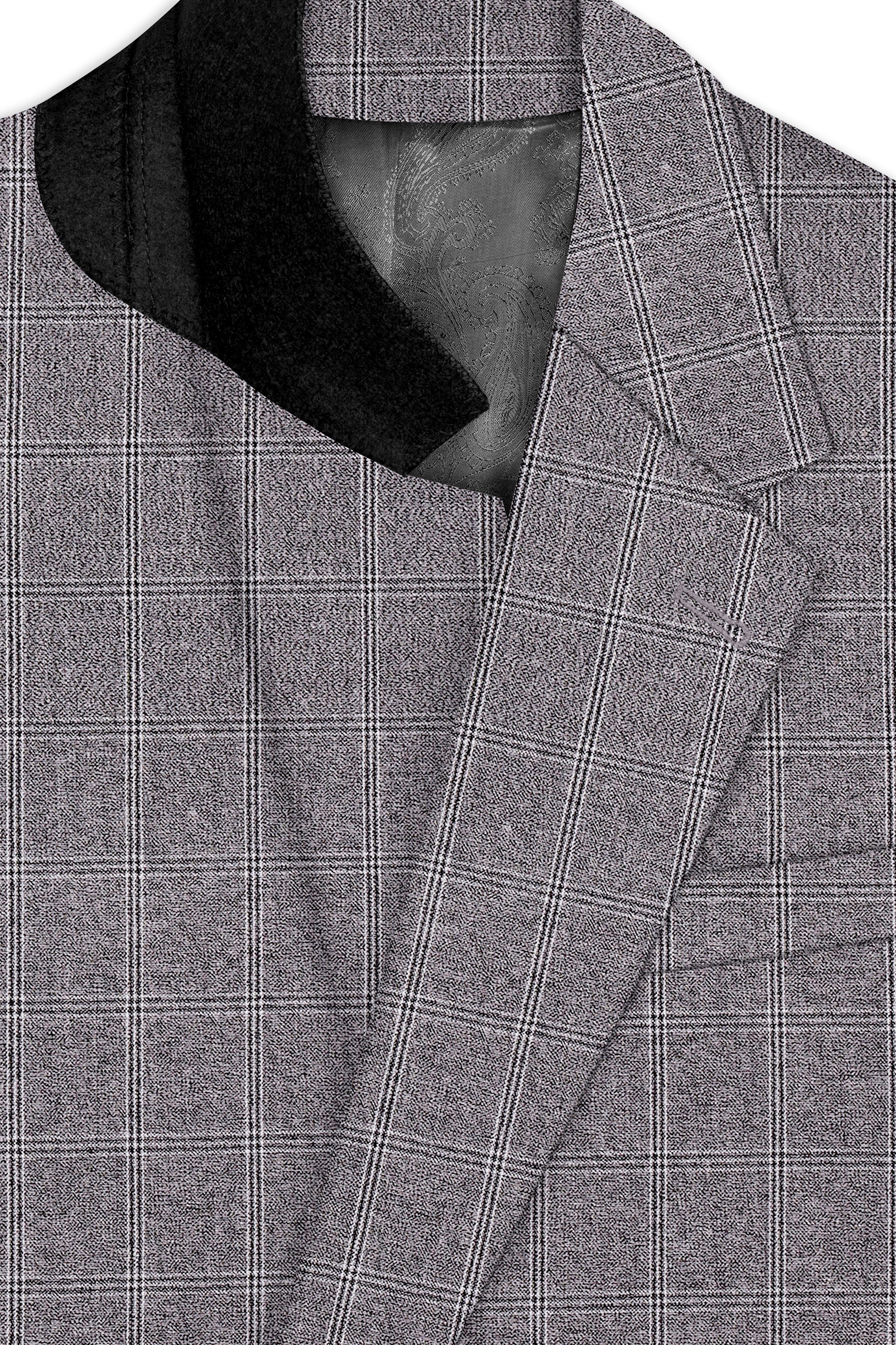 Manatee Grey windowpane Wool Rich Suit