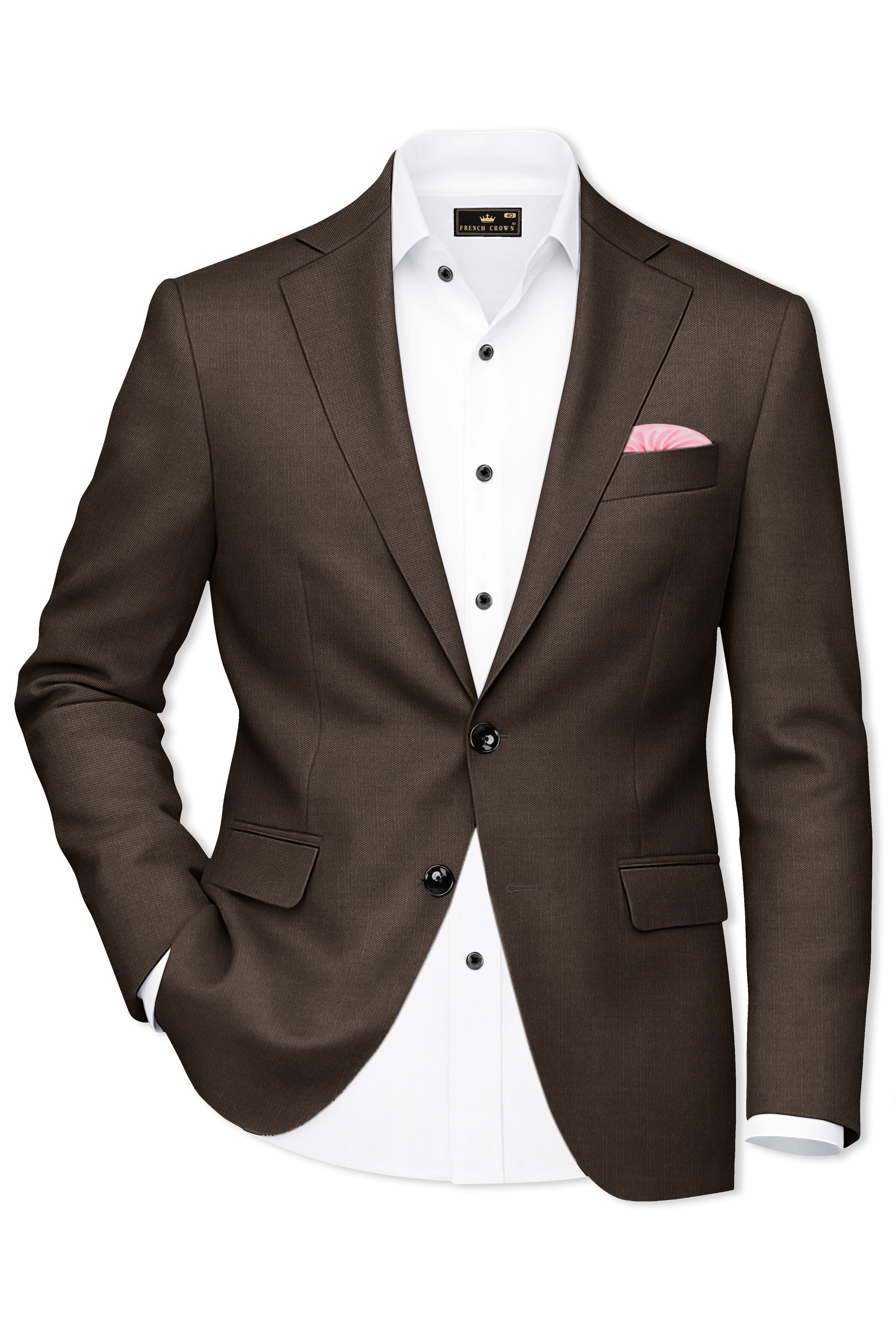 Don Juan Brown Wool Rich Suit