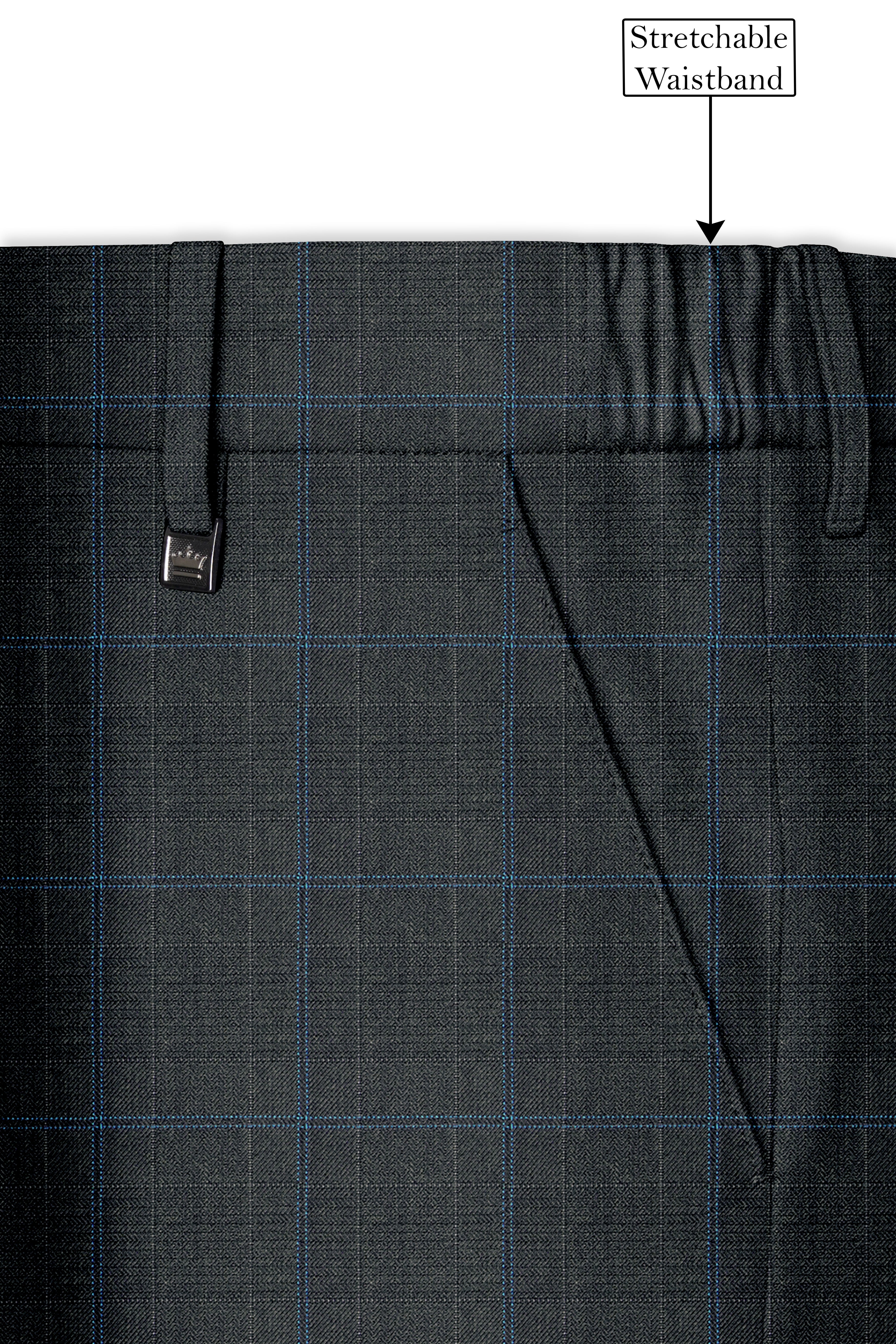 Cape Cod Gray Super fine Checkered Double Breasted Wool Rich Suit